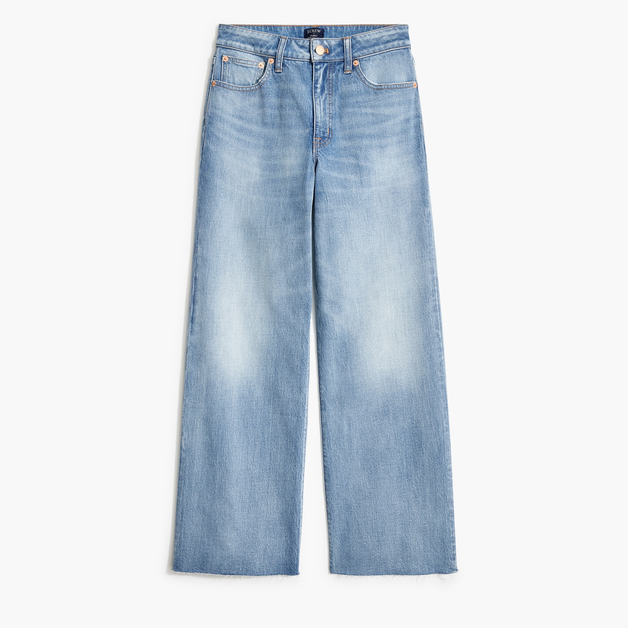 womens Petite curvy wide-leg cropped jean in all-day stretch
