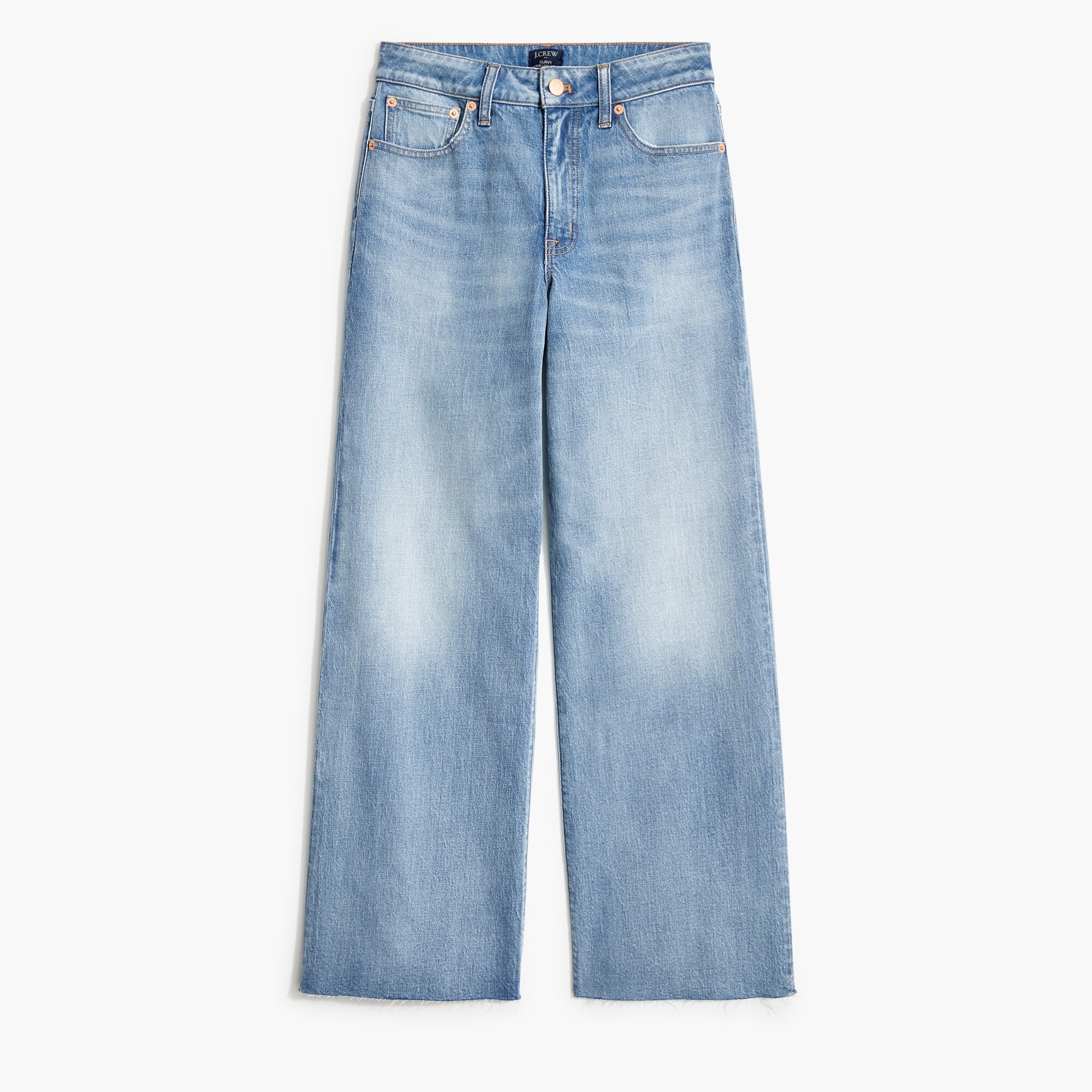 Curvy wide-leg cropped jean in all-day stretch