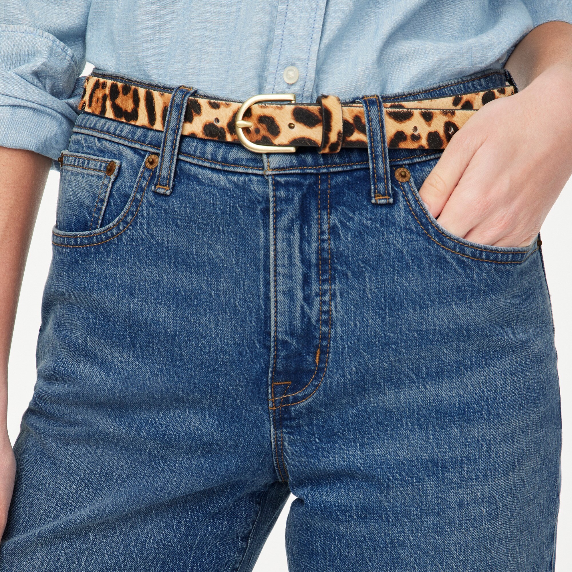 Wide-leg cropped jean in all-day stretch