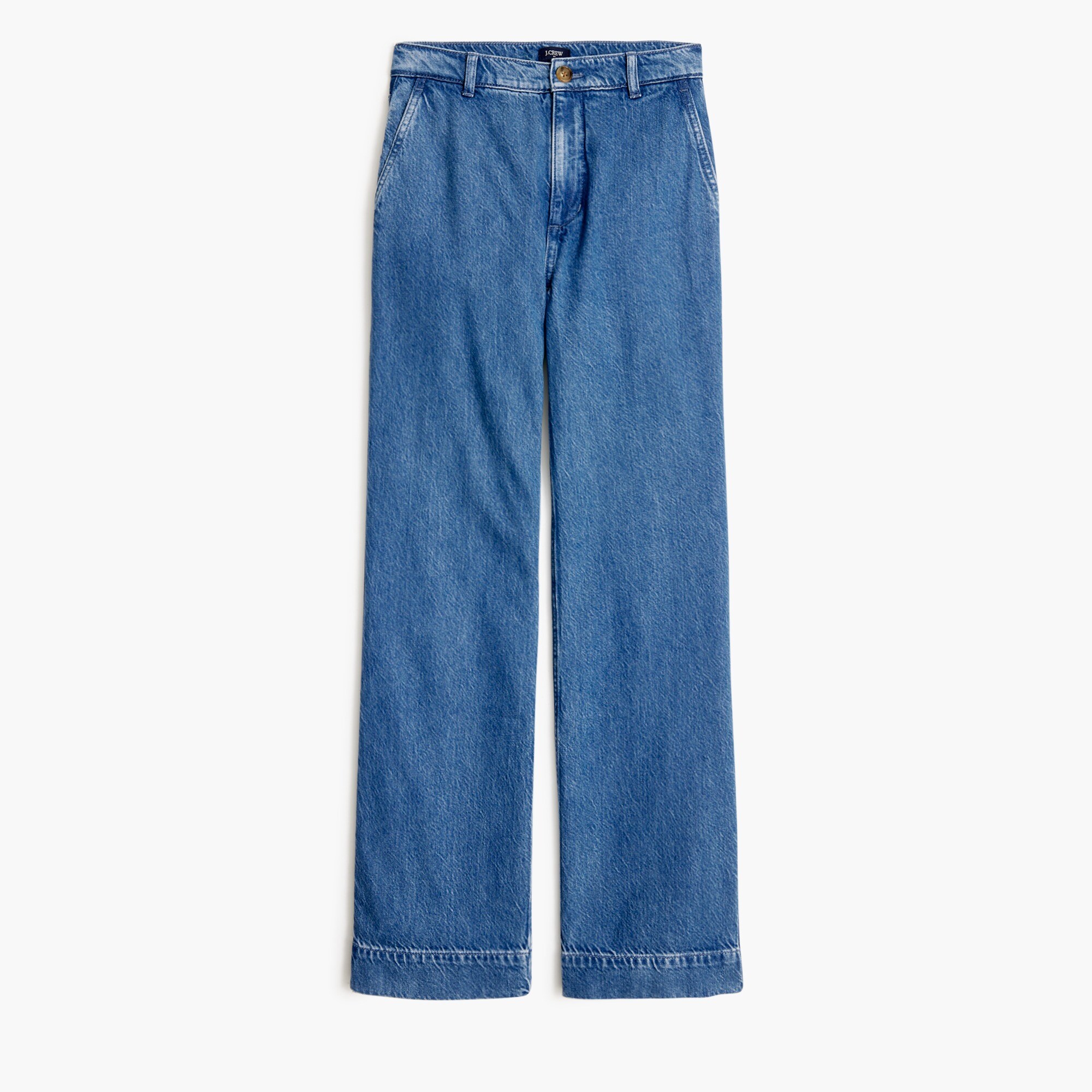 factory: drapey wide-leg trouser jean for women