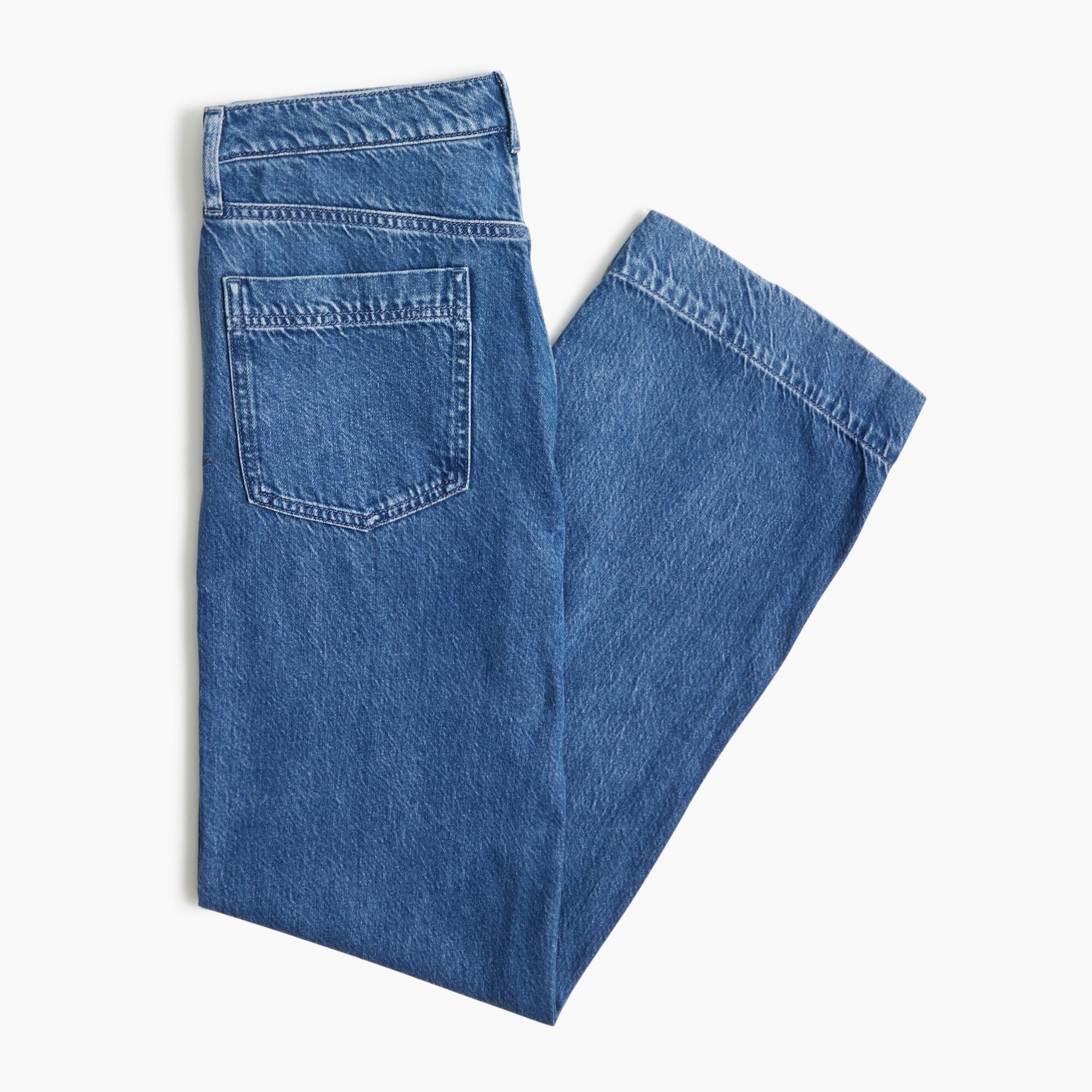 Petite drapey wide-leg trouser jean