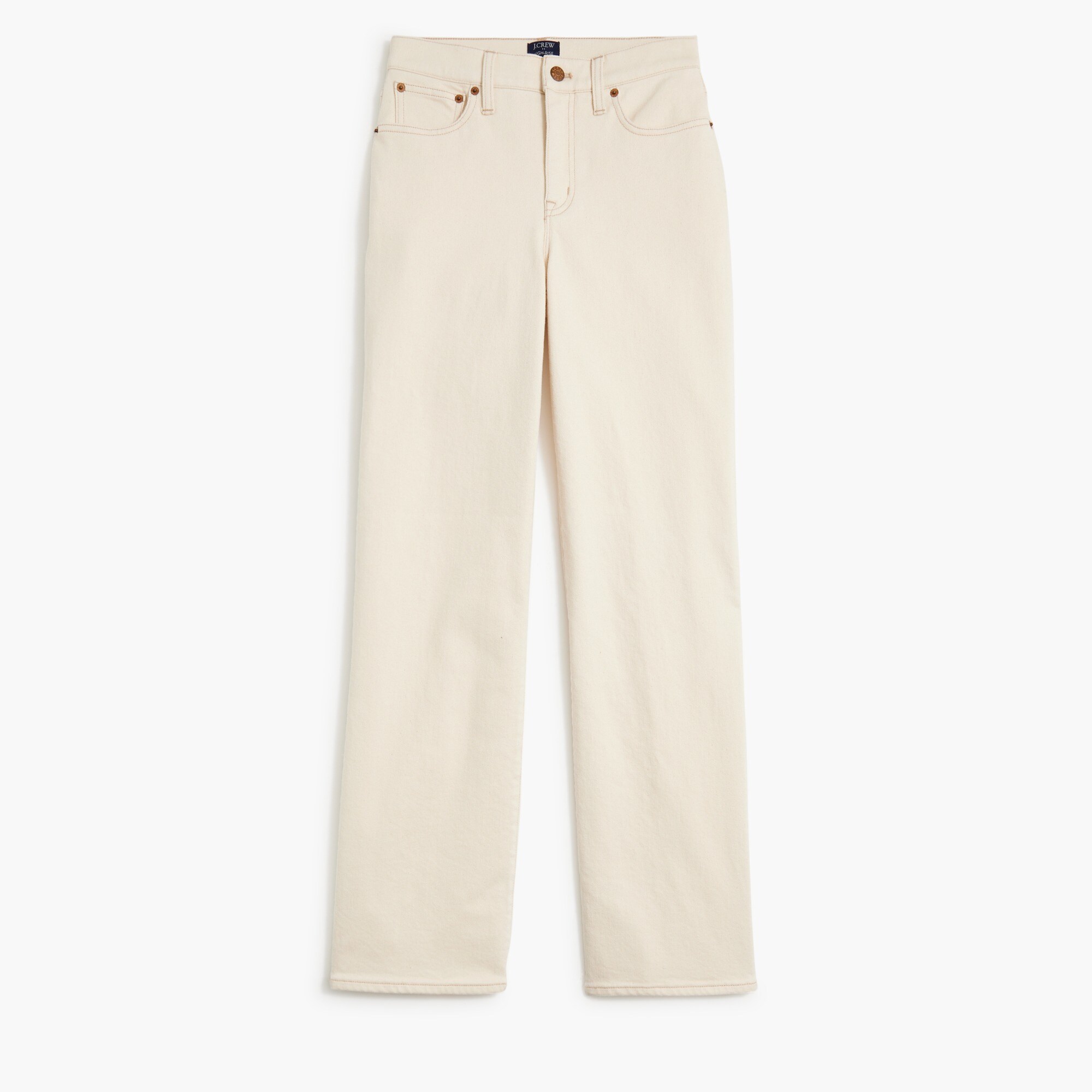 Slim wide-leg ecru jean in all-day stretch