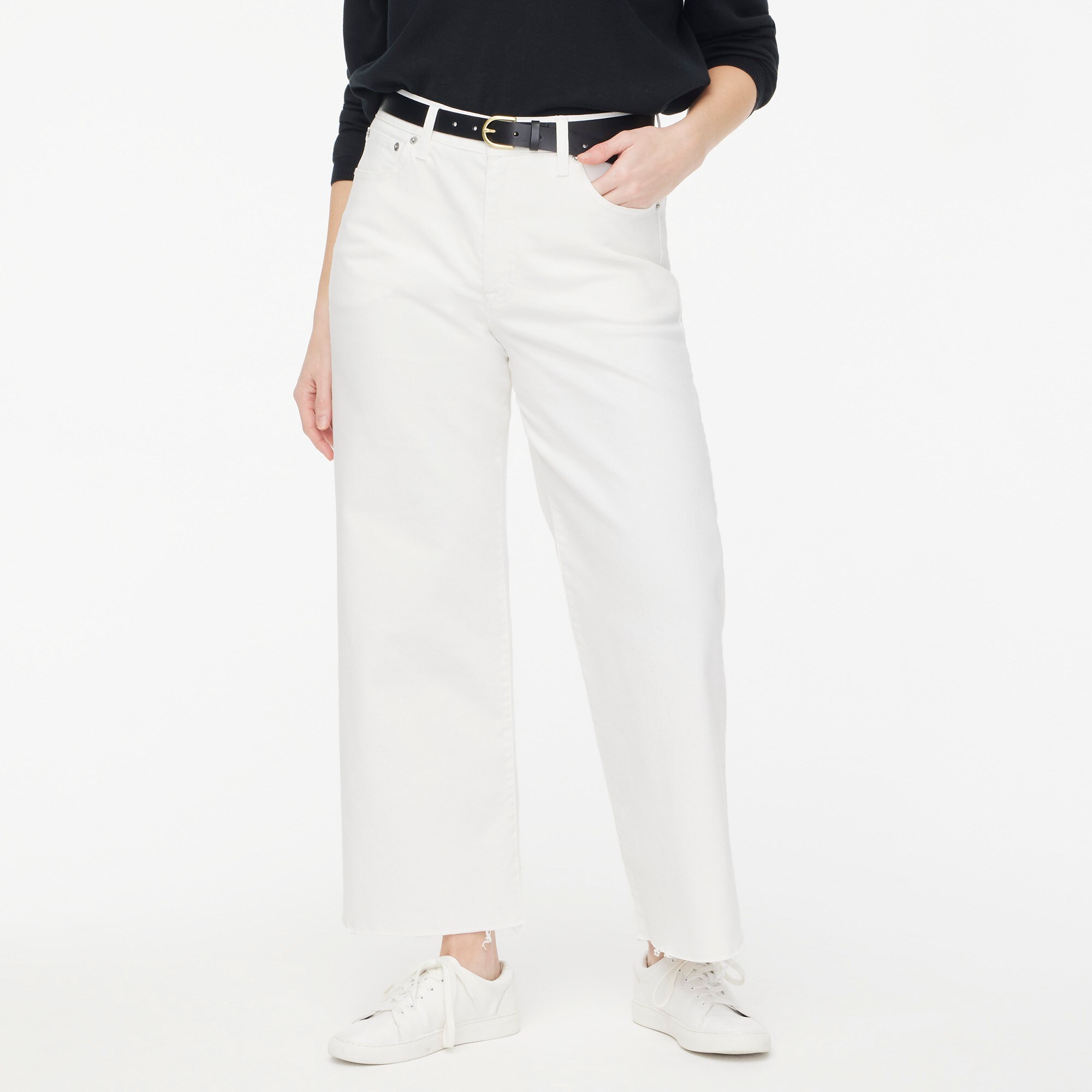 womens Curvy wide-leg cropped jean in all-day stretch