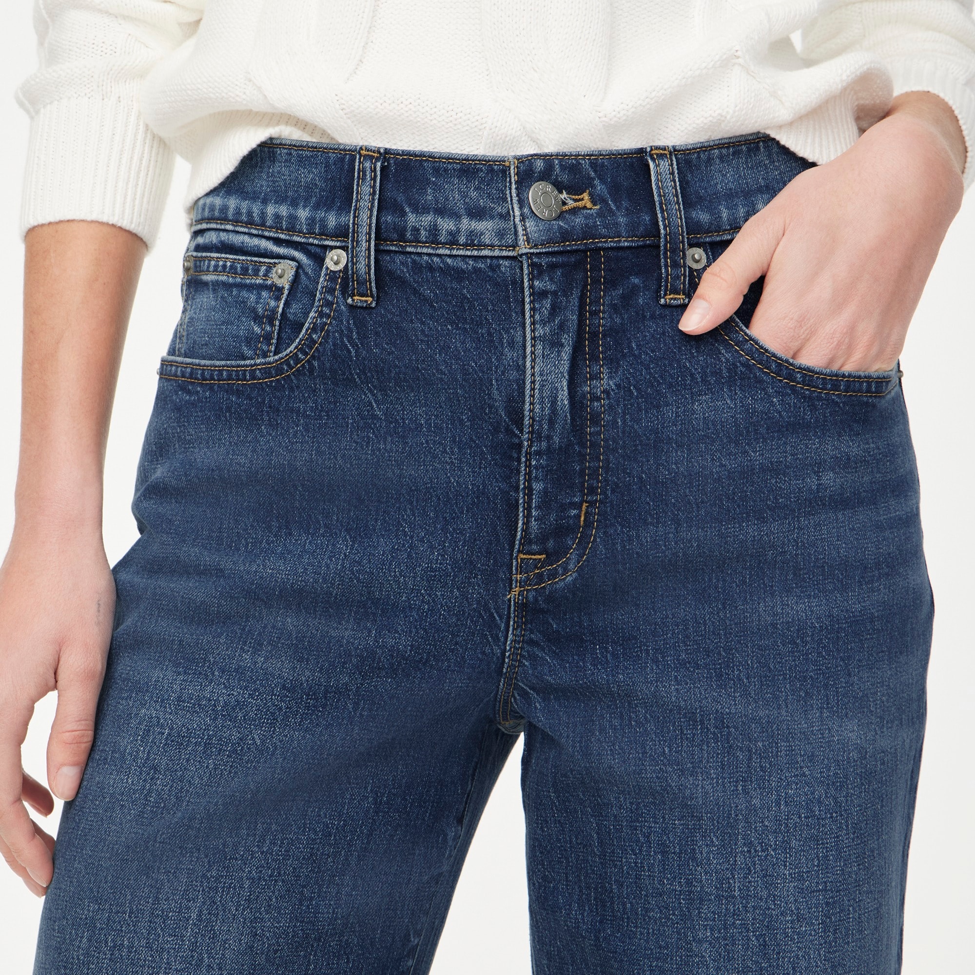 Slim wide-leg jean in all-day stretch