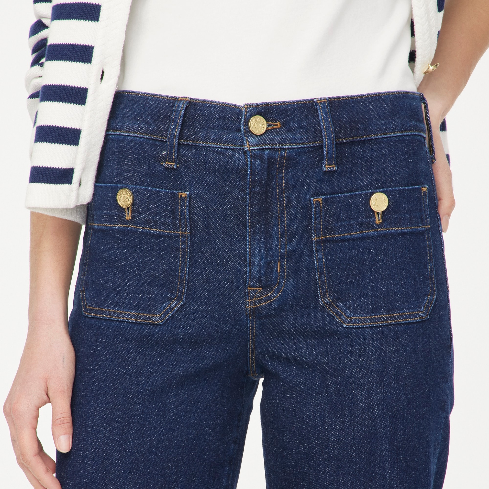 Slim wide-leg sailor jean in all-day stretch