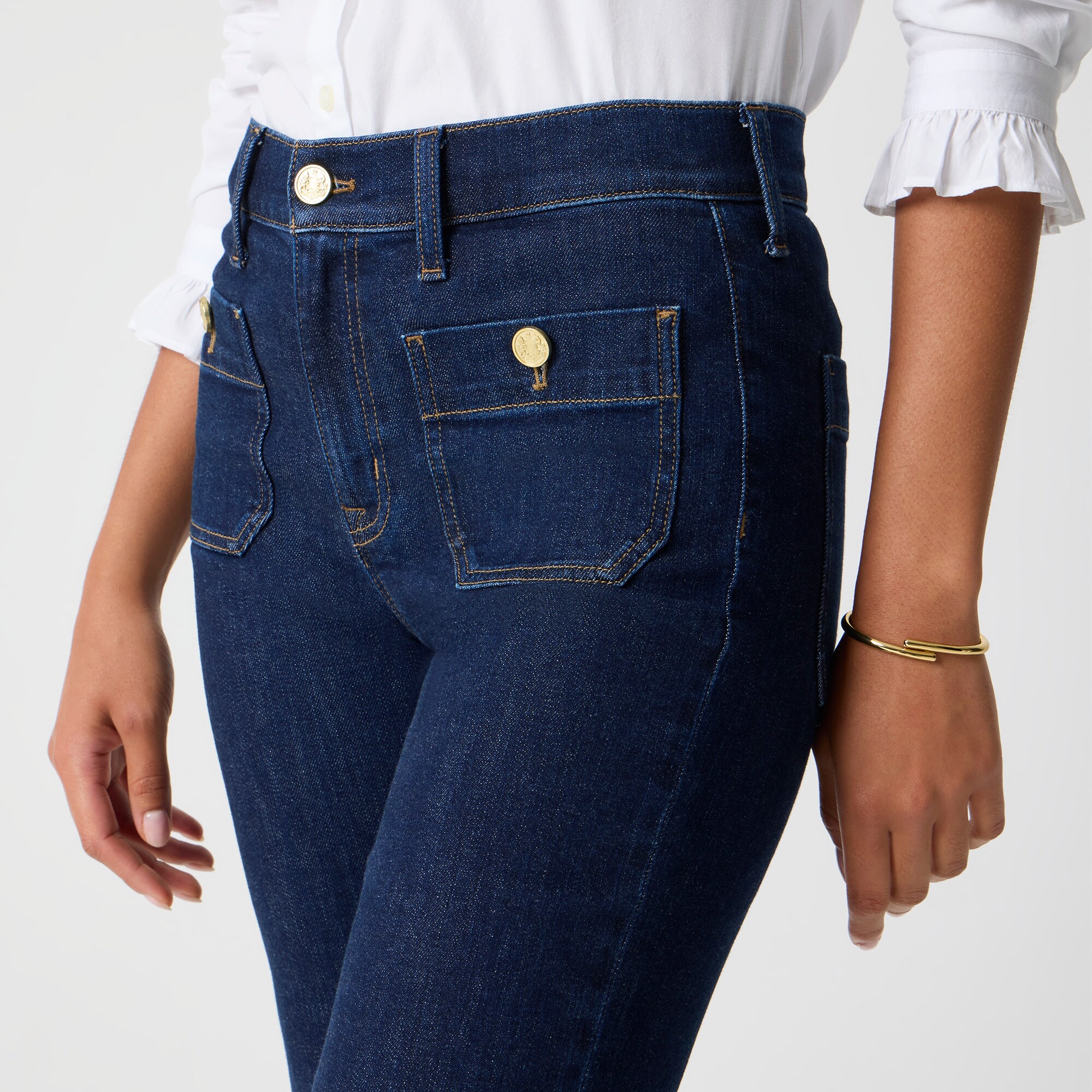 Slim wide-leg sailor jean in all-day stretch