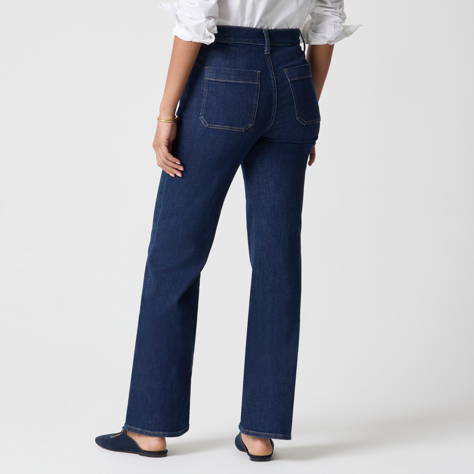 Slim wide-leg sailor jean in all-day stretch