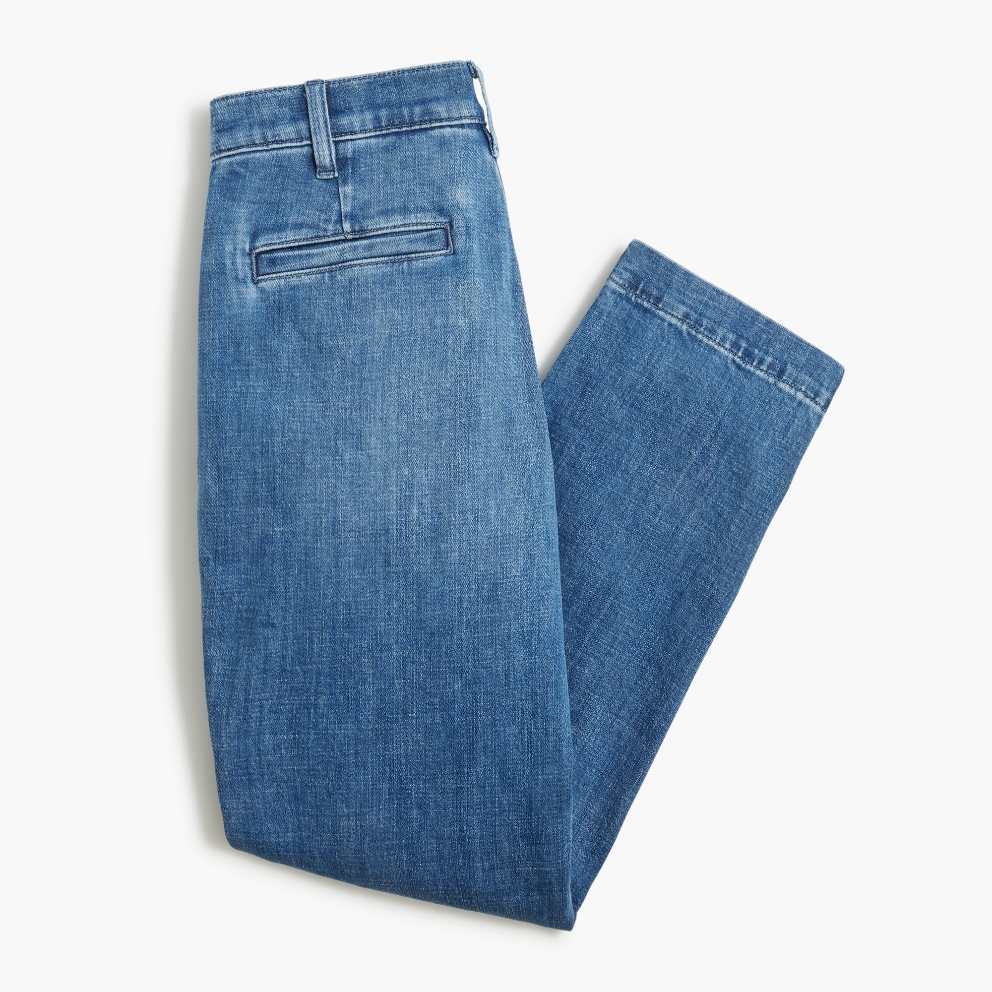 Lightweight cropped denim chino pant