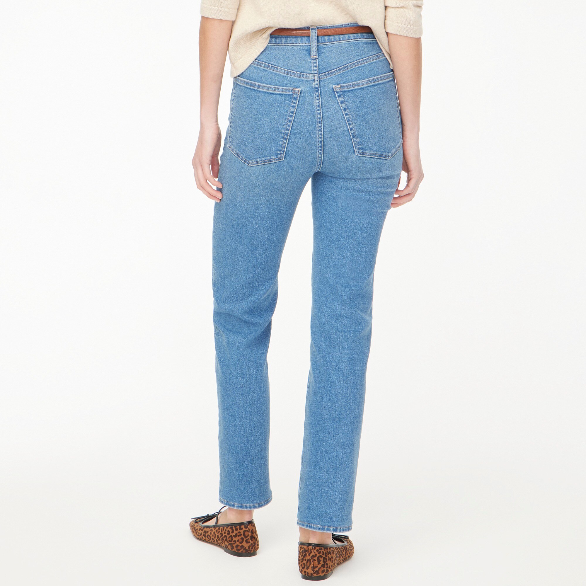 High-rise stovepipe jean in signature stretch+