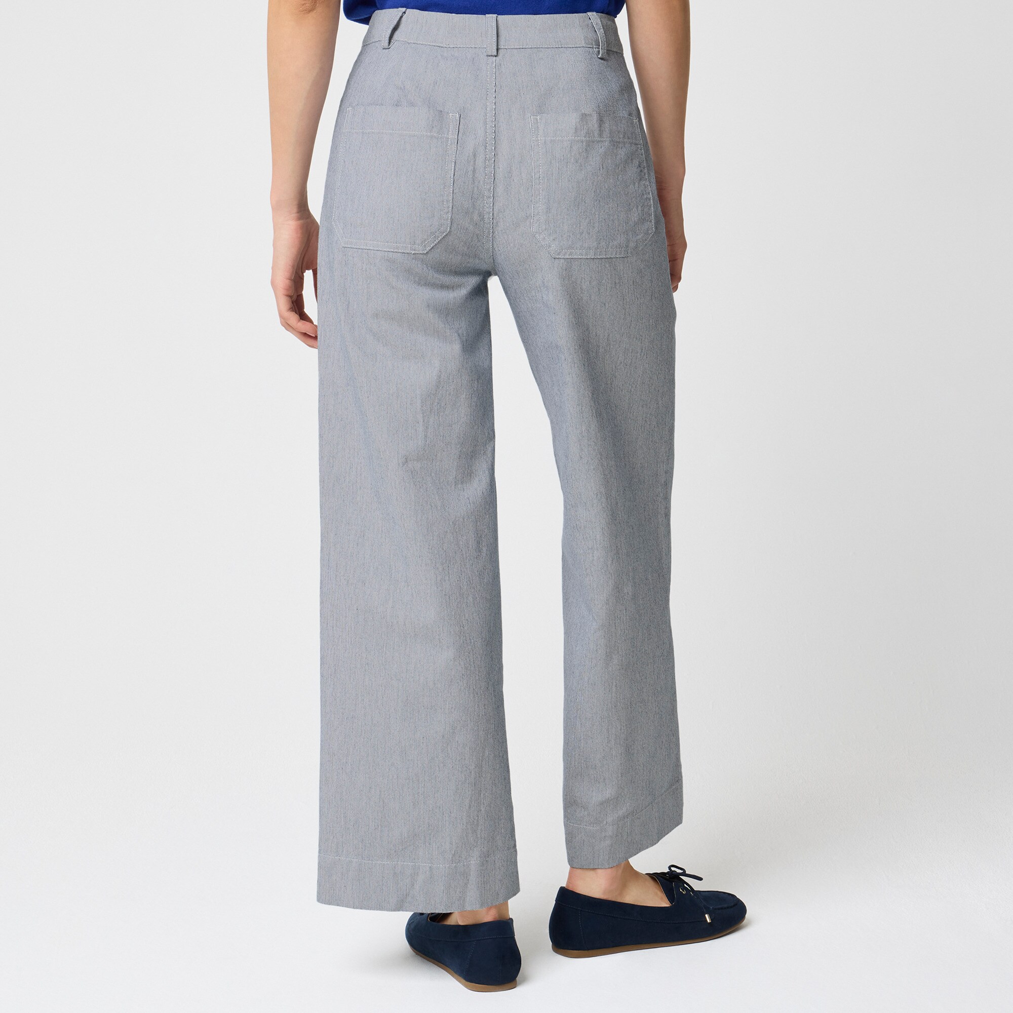 Ella high-rise wide-leg cropped pant