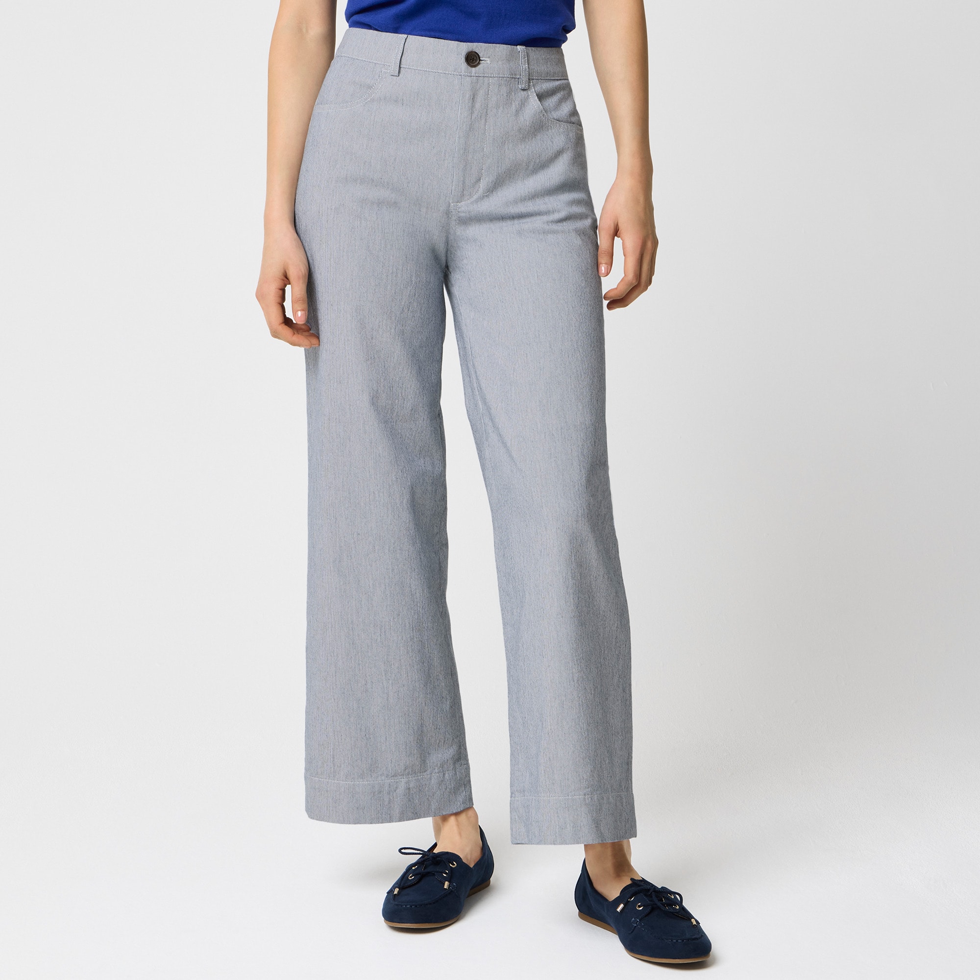 Ella high-rise wide-leg cropped pant