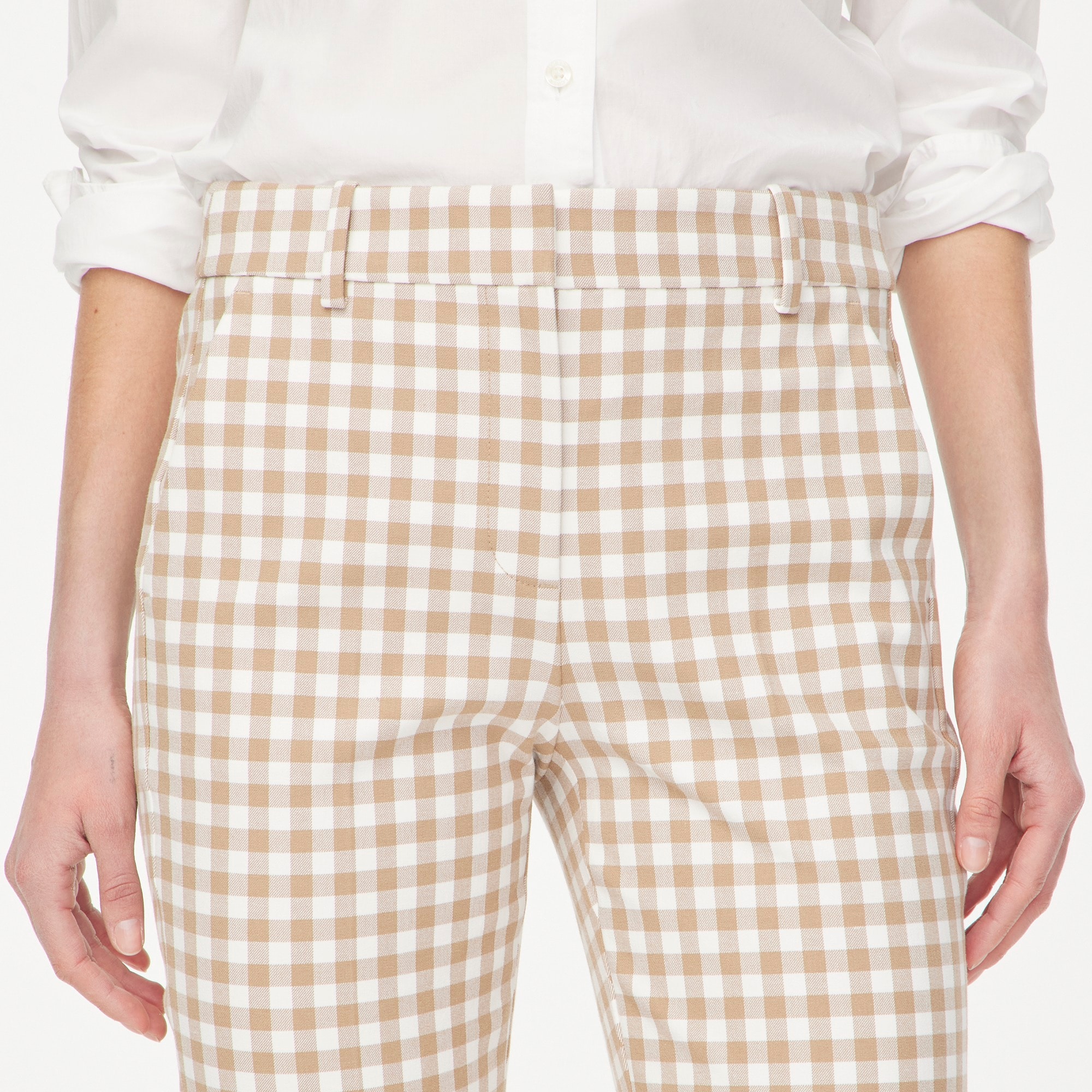 Slim straight-leg capri pant