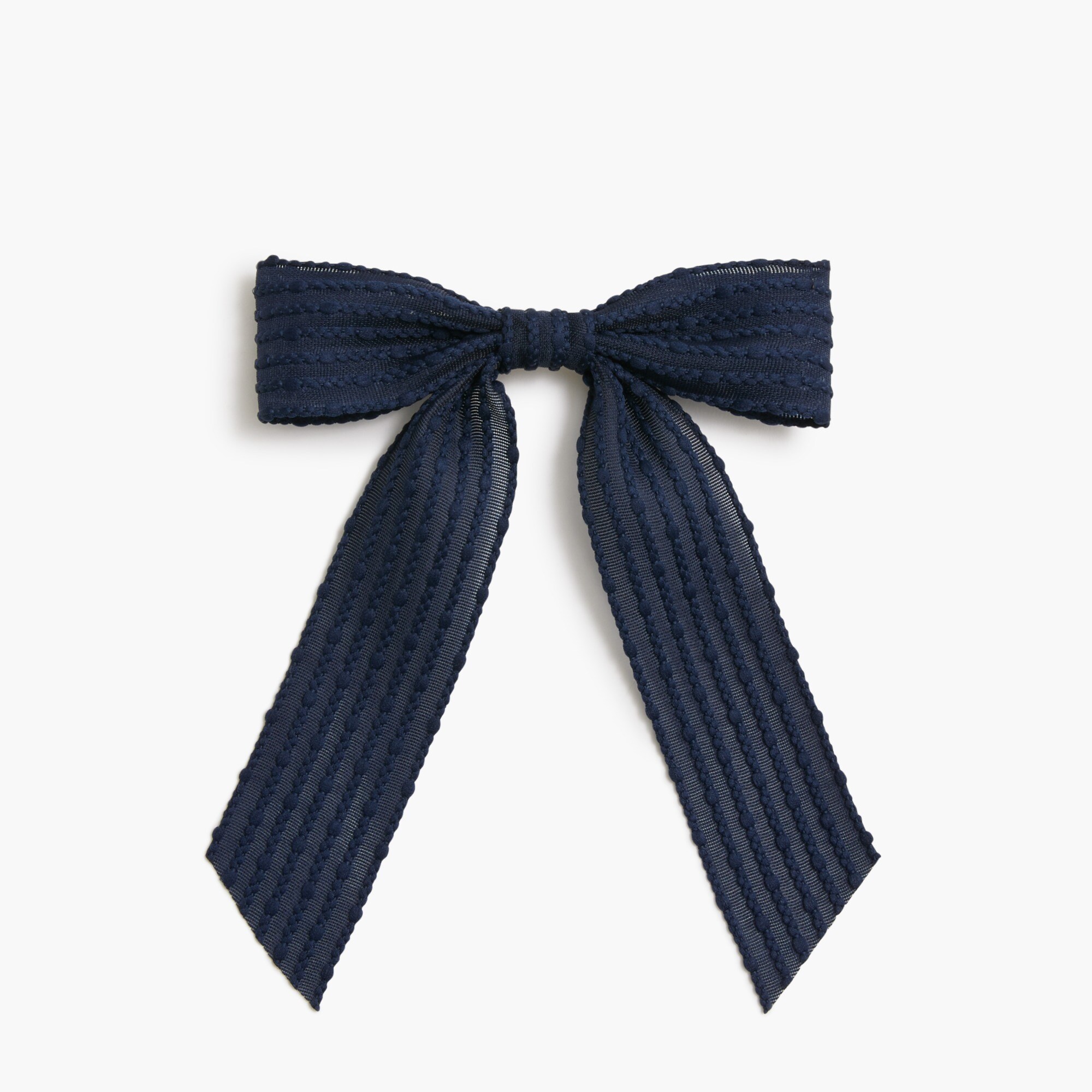 textured bow barrette for women