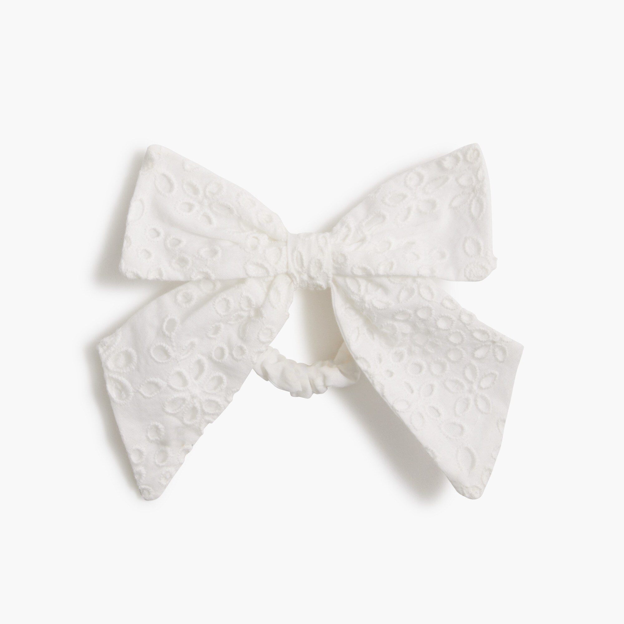Eyelet bow hair tie