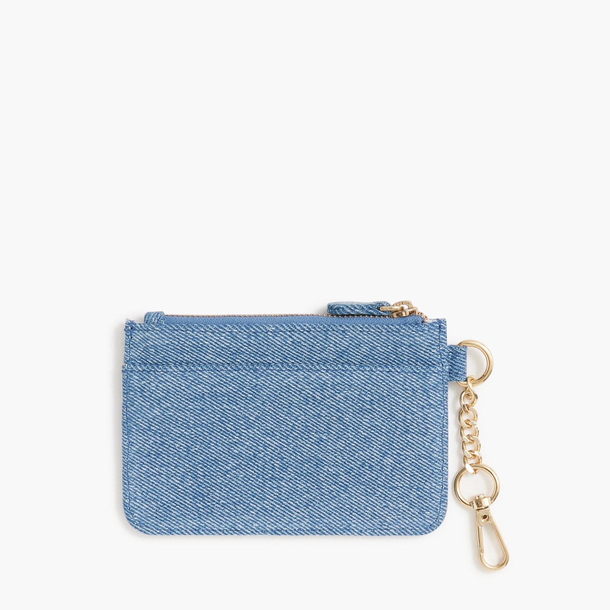 Chambray heart card wallet