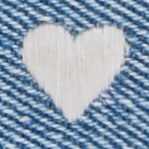 Chambray heart card wallet SEASIDE factory: chambray heart card wallet for women