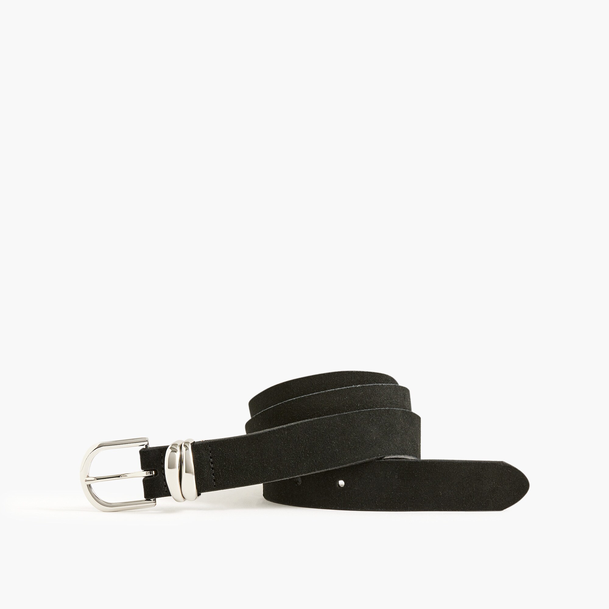 Double-keeper suede belt