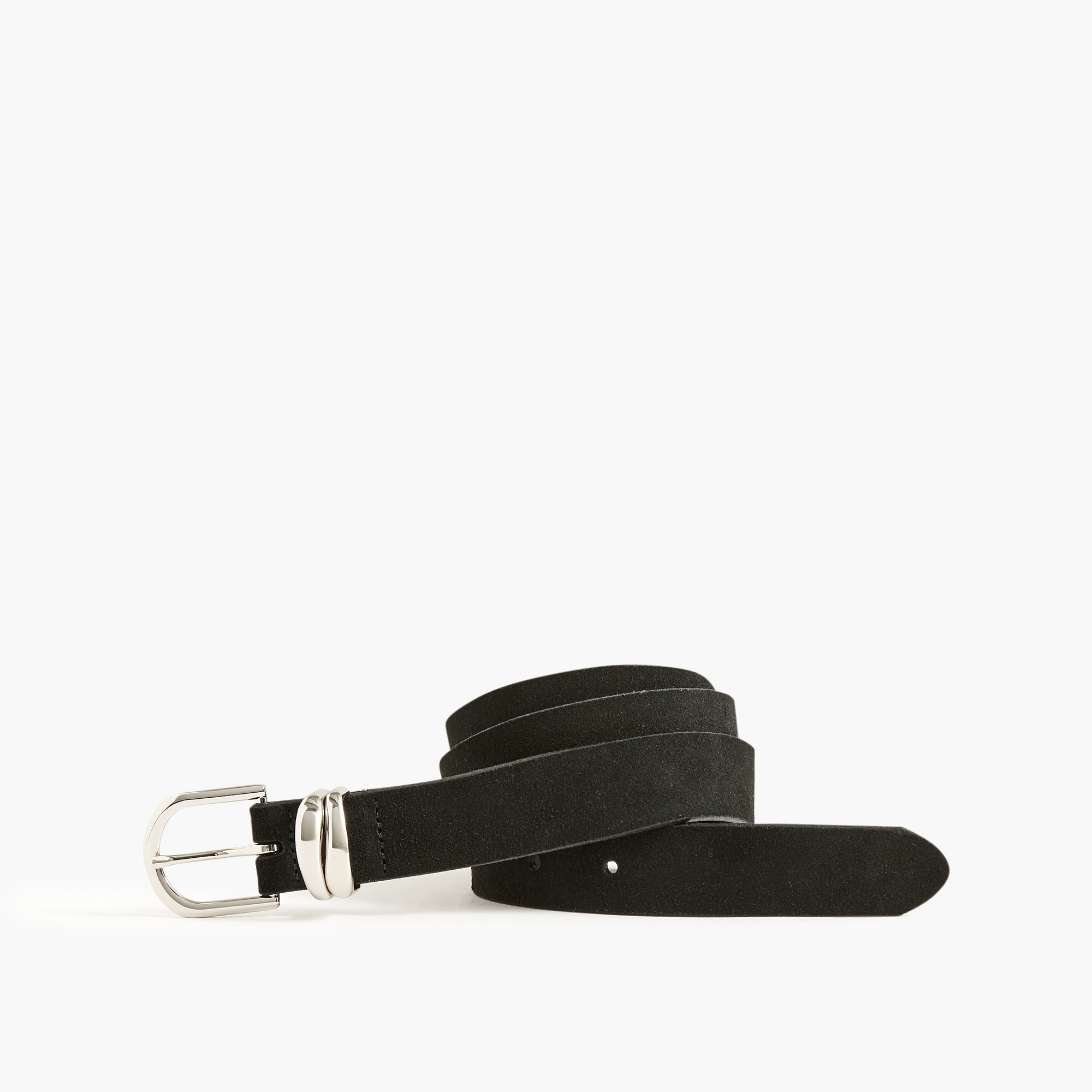 Organic loop suede belt