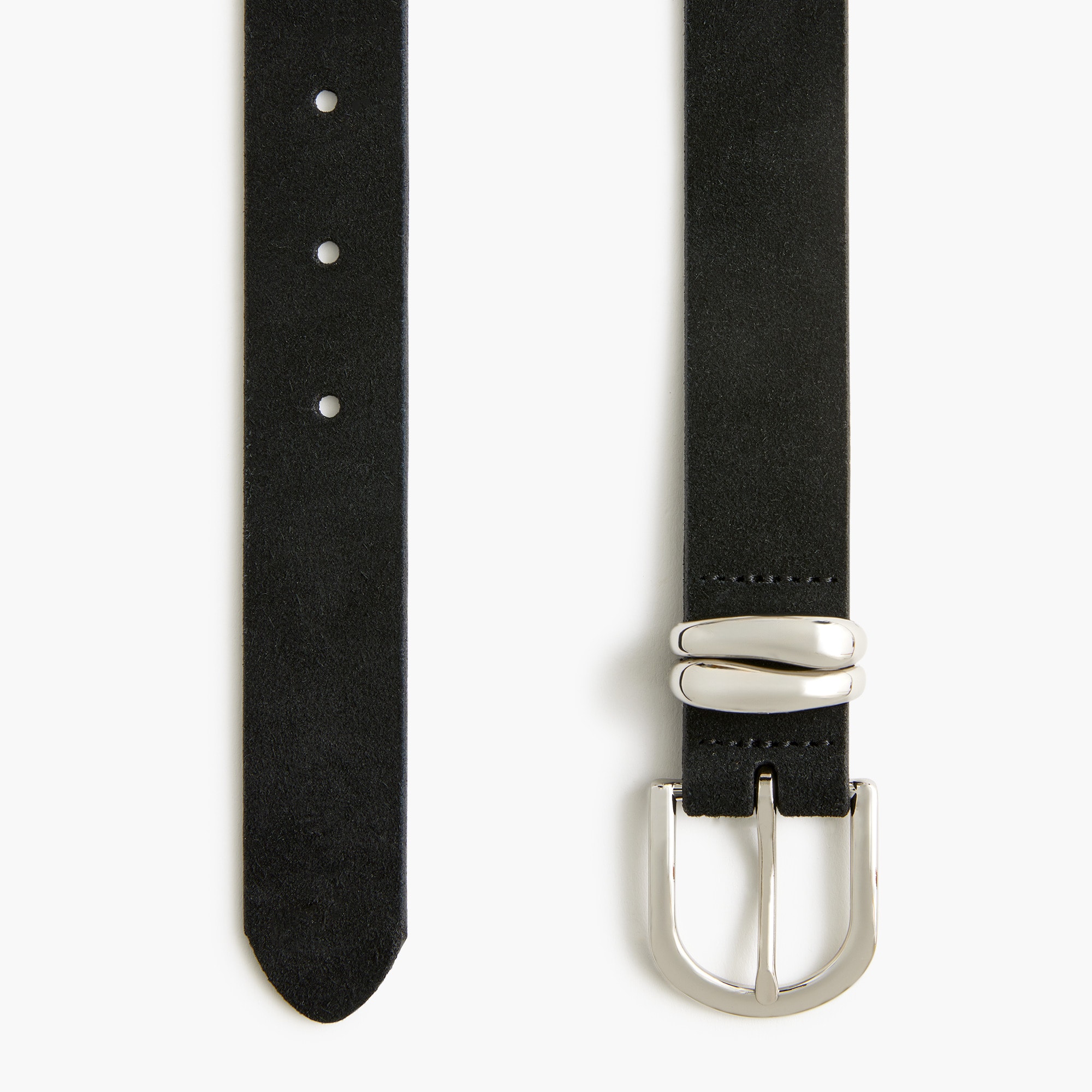 Organic loop suede belt