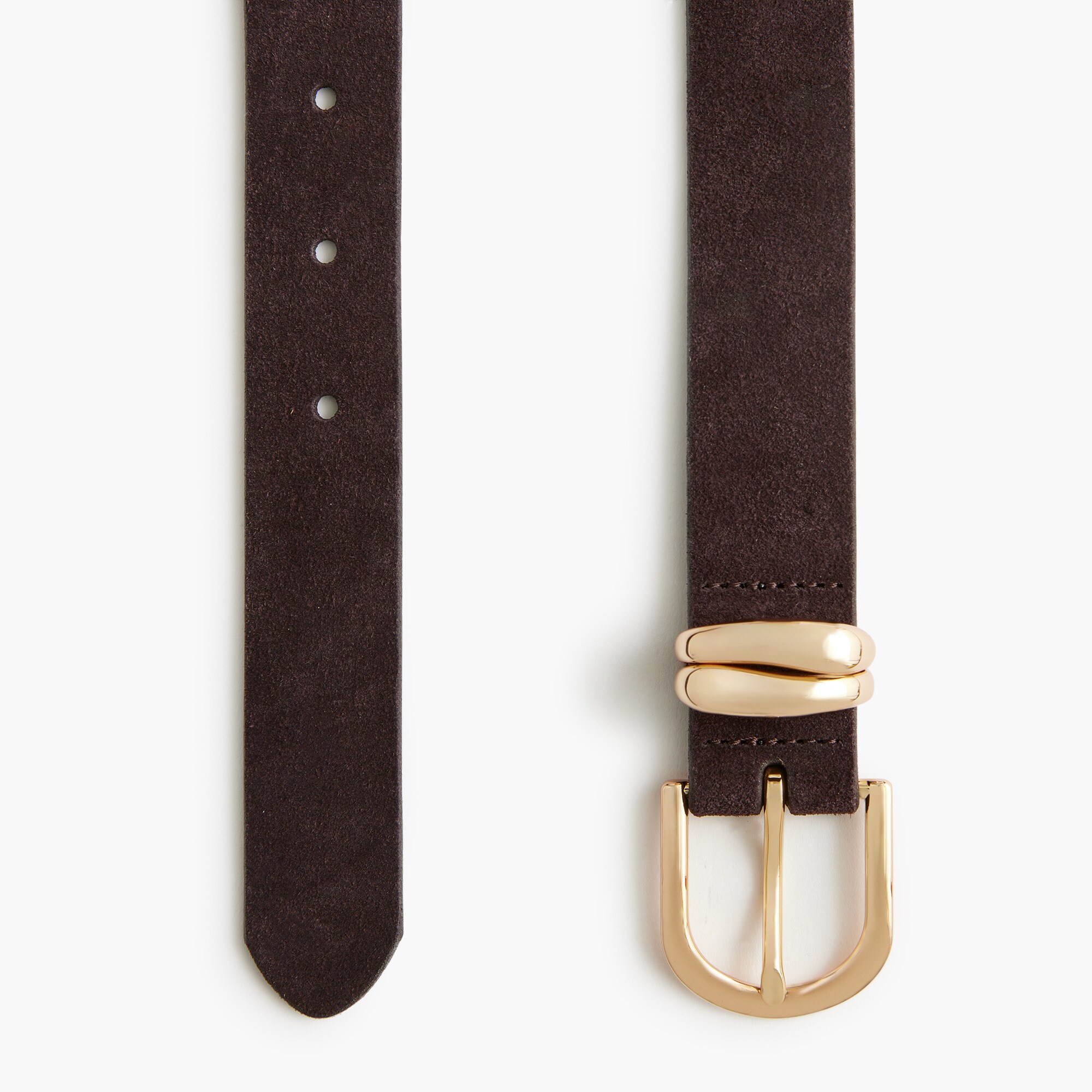 Organic loop suede belt