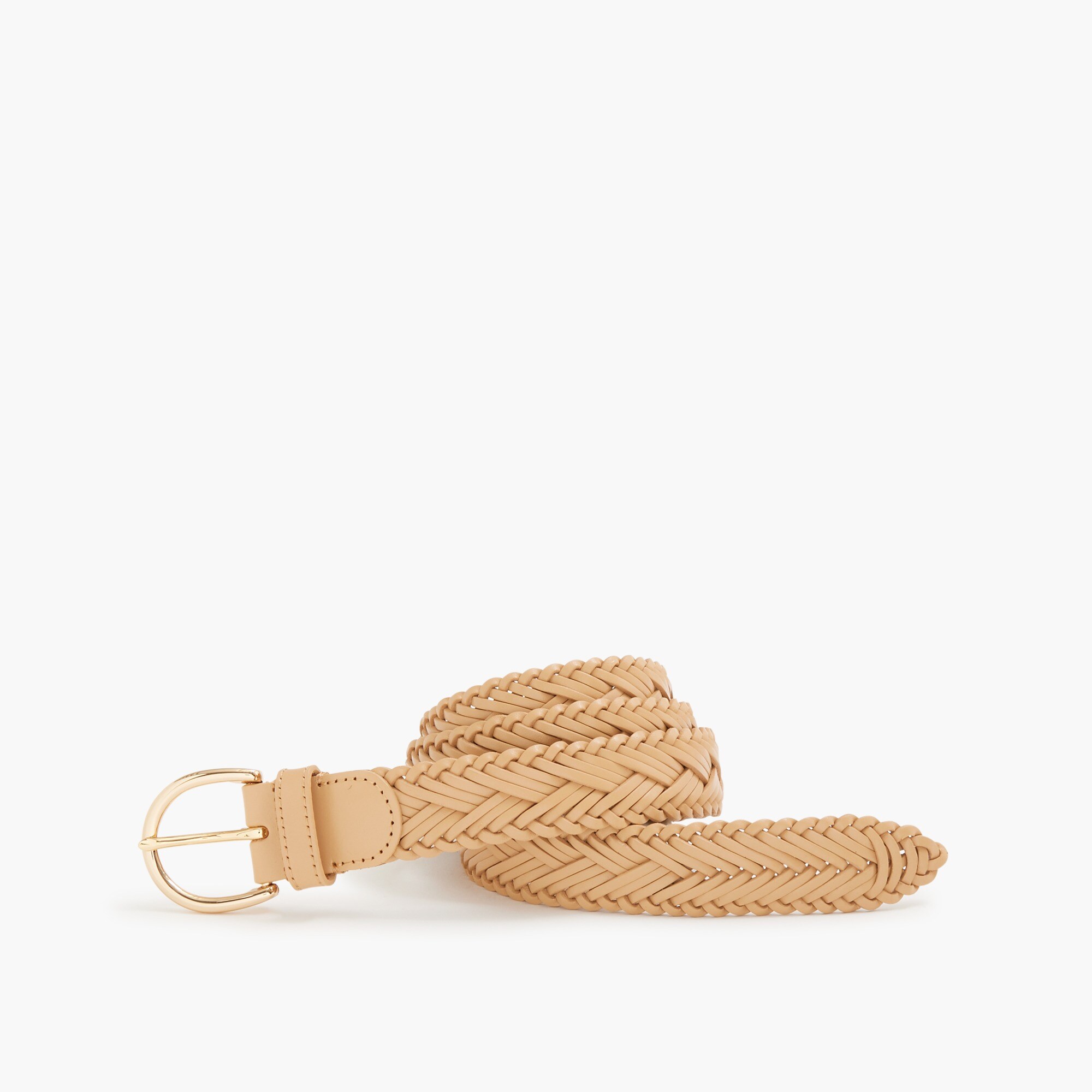 woven leather belt for women