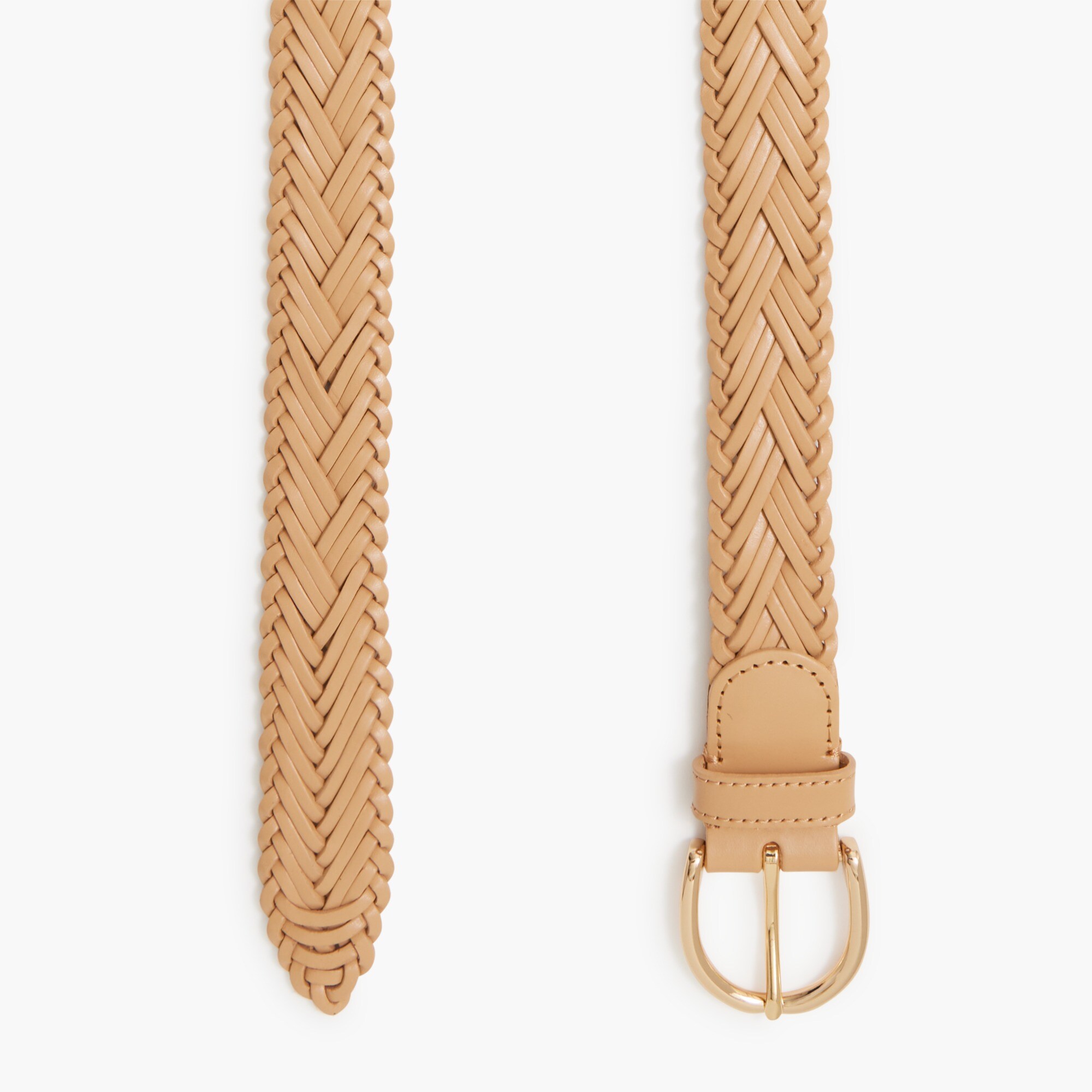 Woven leather belt