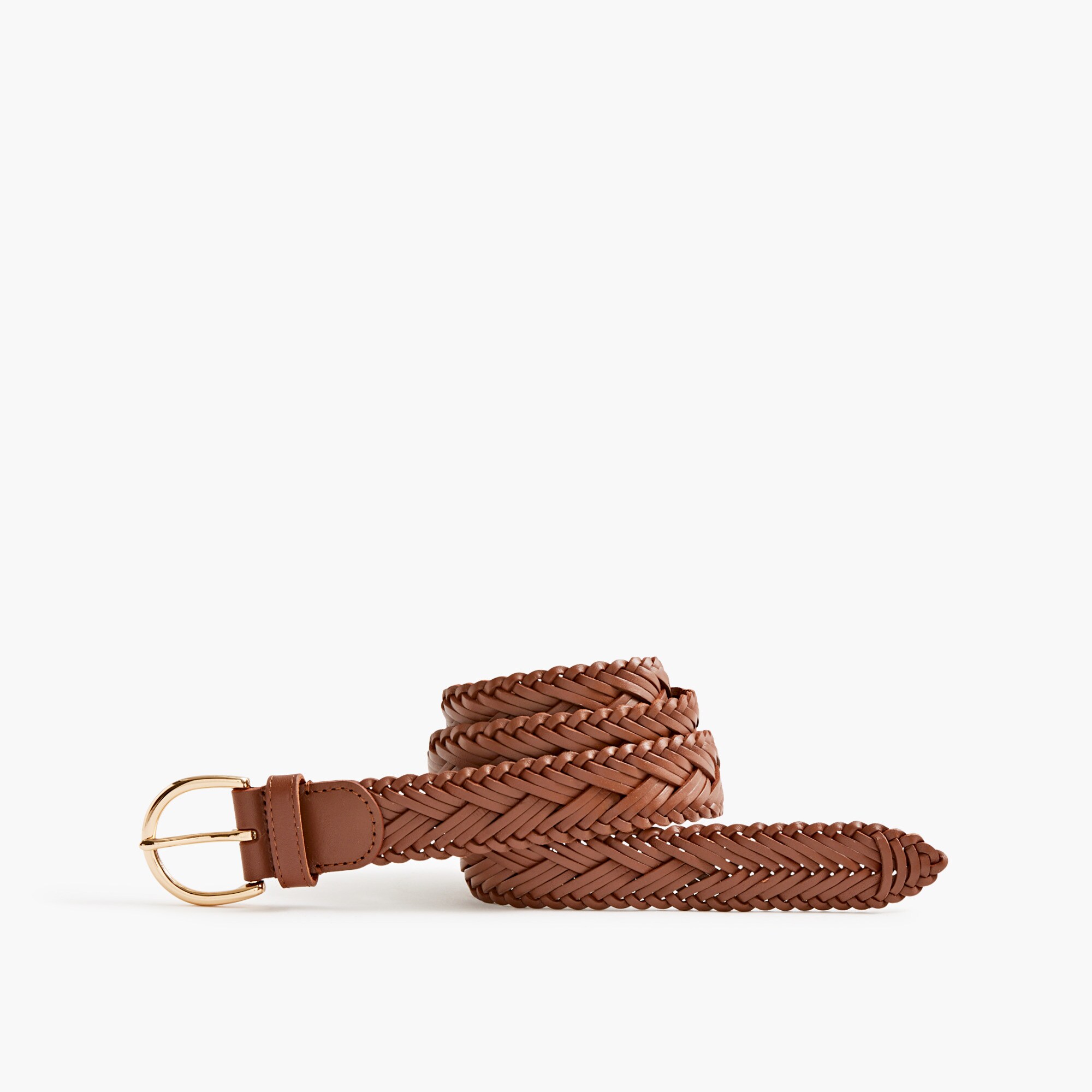 woven leather belt for women