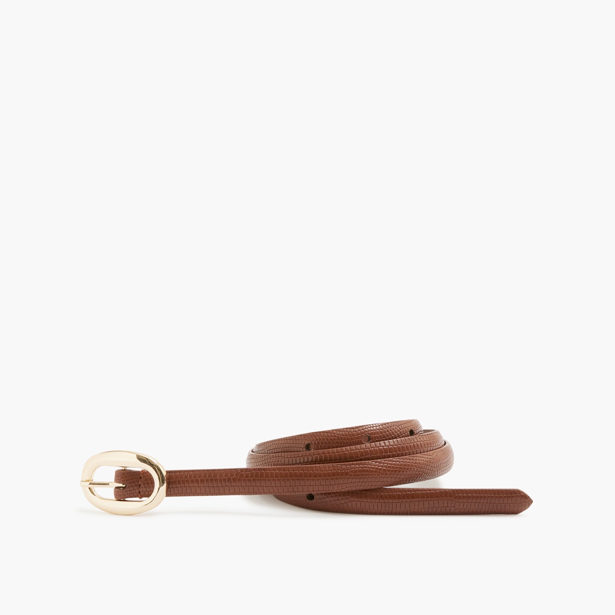 factory: faux-lizard skinny waist belt for women