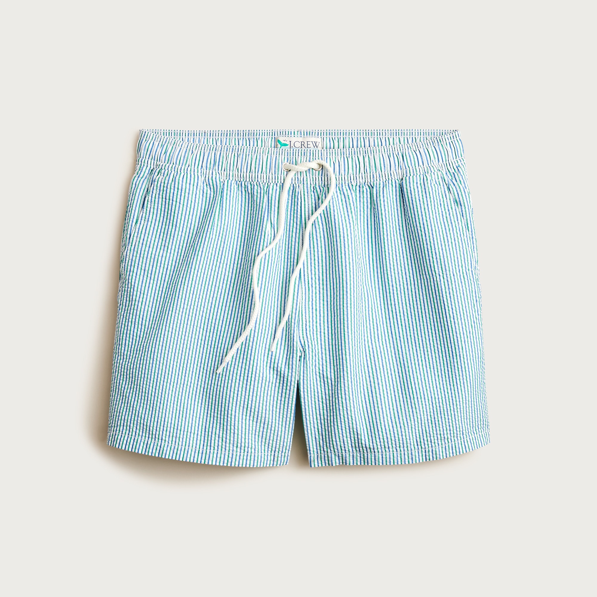 6'' swim trunk in seersucker