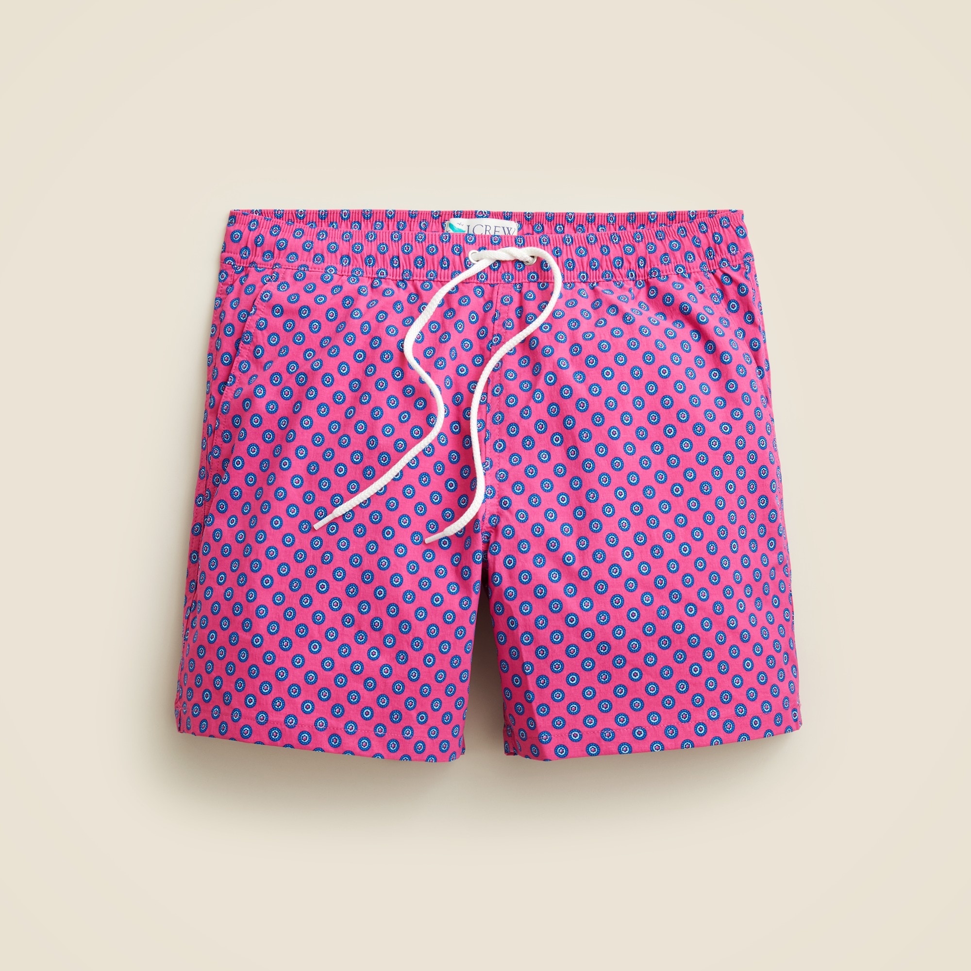mens 6'' stretch swim trunk in print with ECONYL&reg; nylon