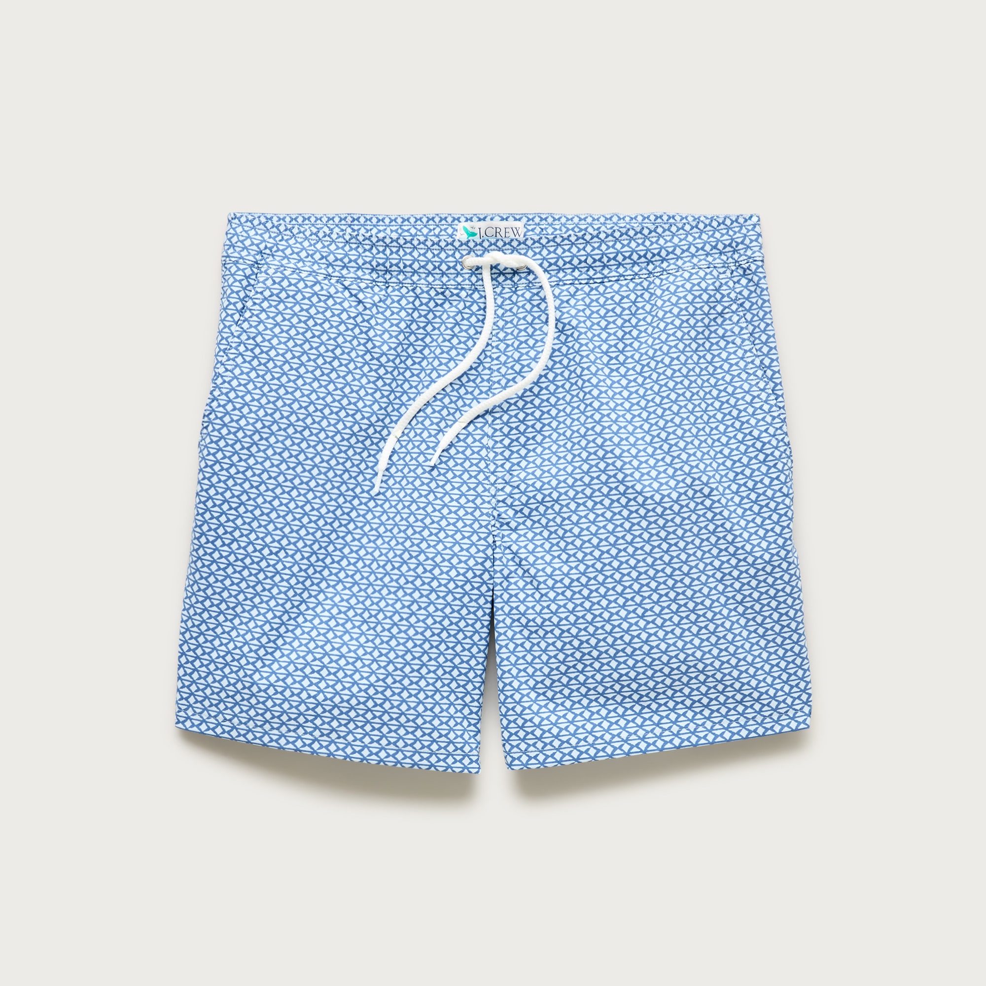 6'' stretch swim trunk in print with ECONYL® nylon