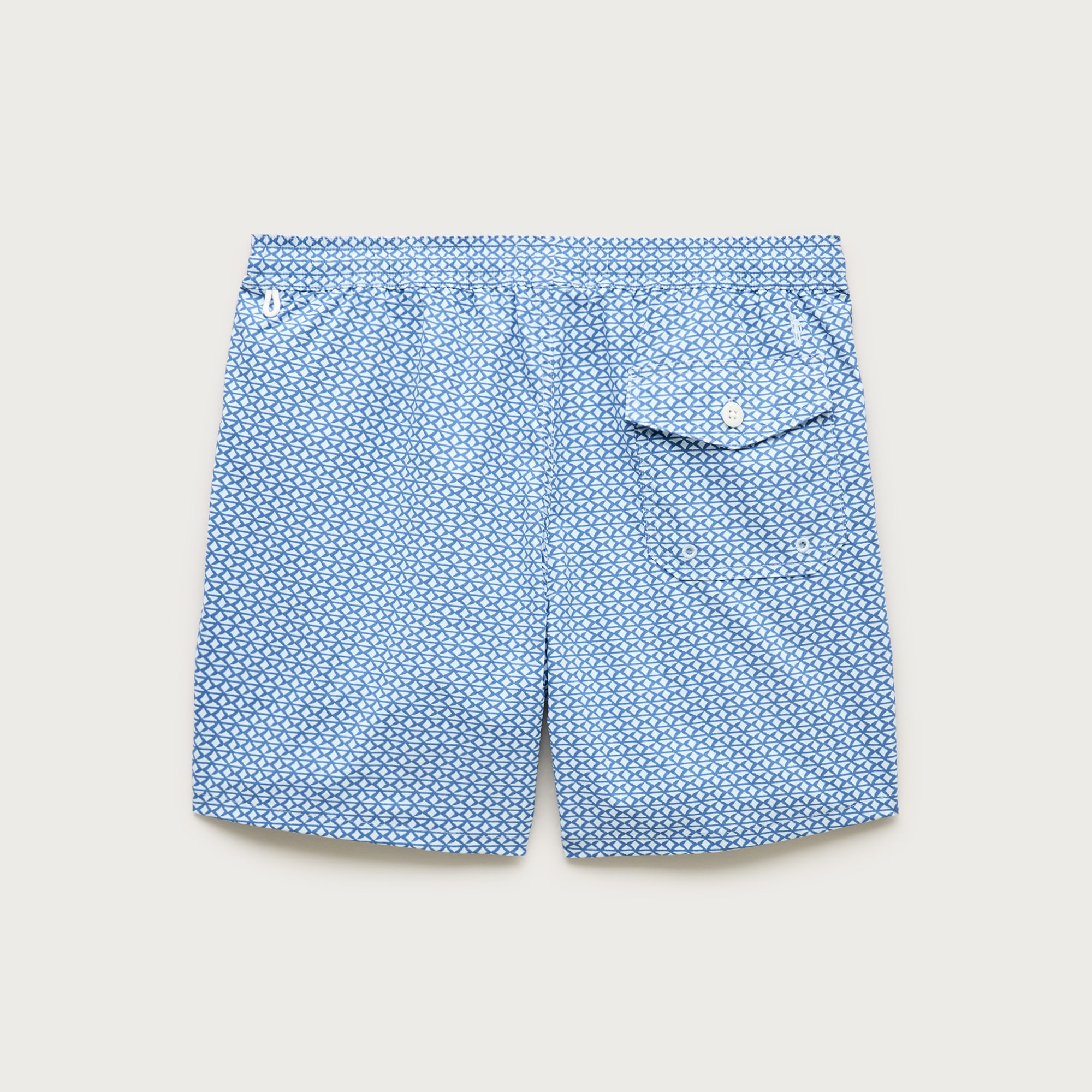 6'' stretch swim trunk in print with ECONYL® nylon