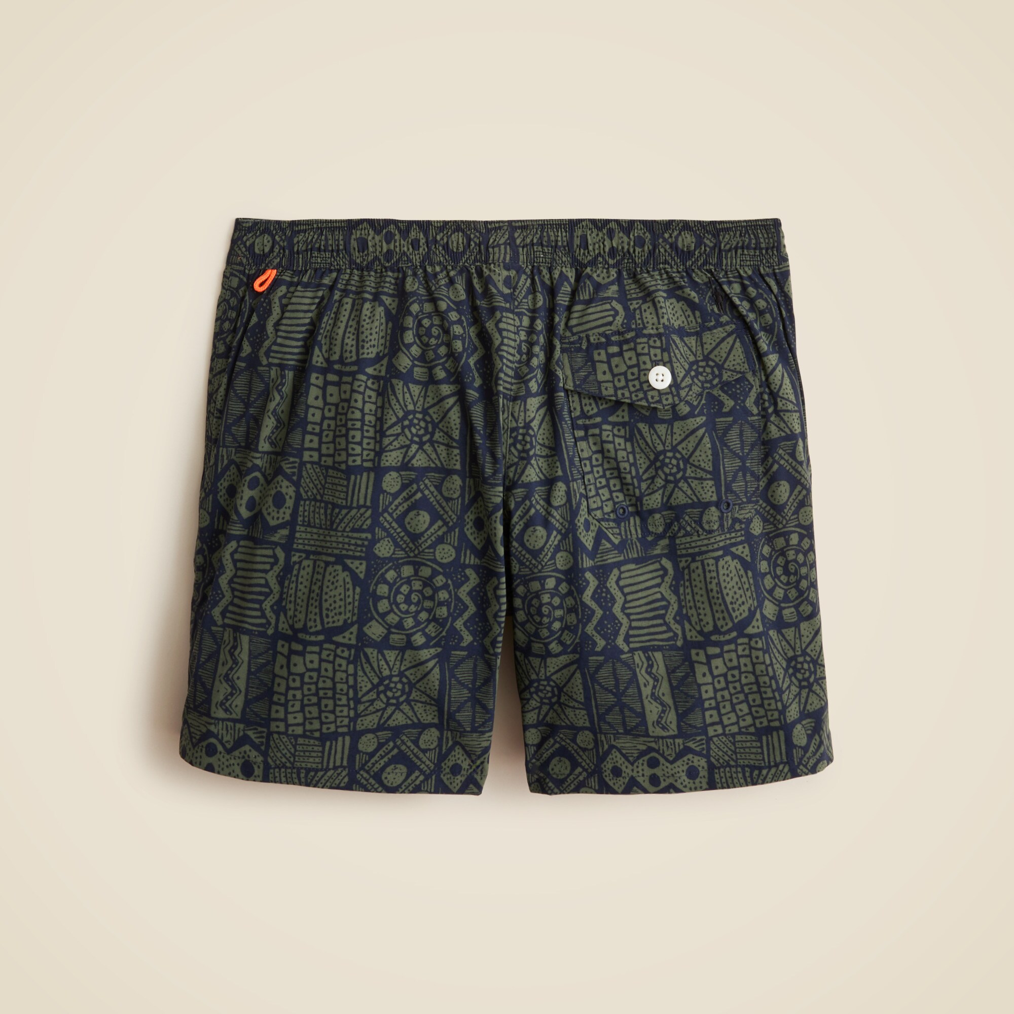 6'' stretch swim trunk in print with ECONYL® nylon