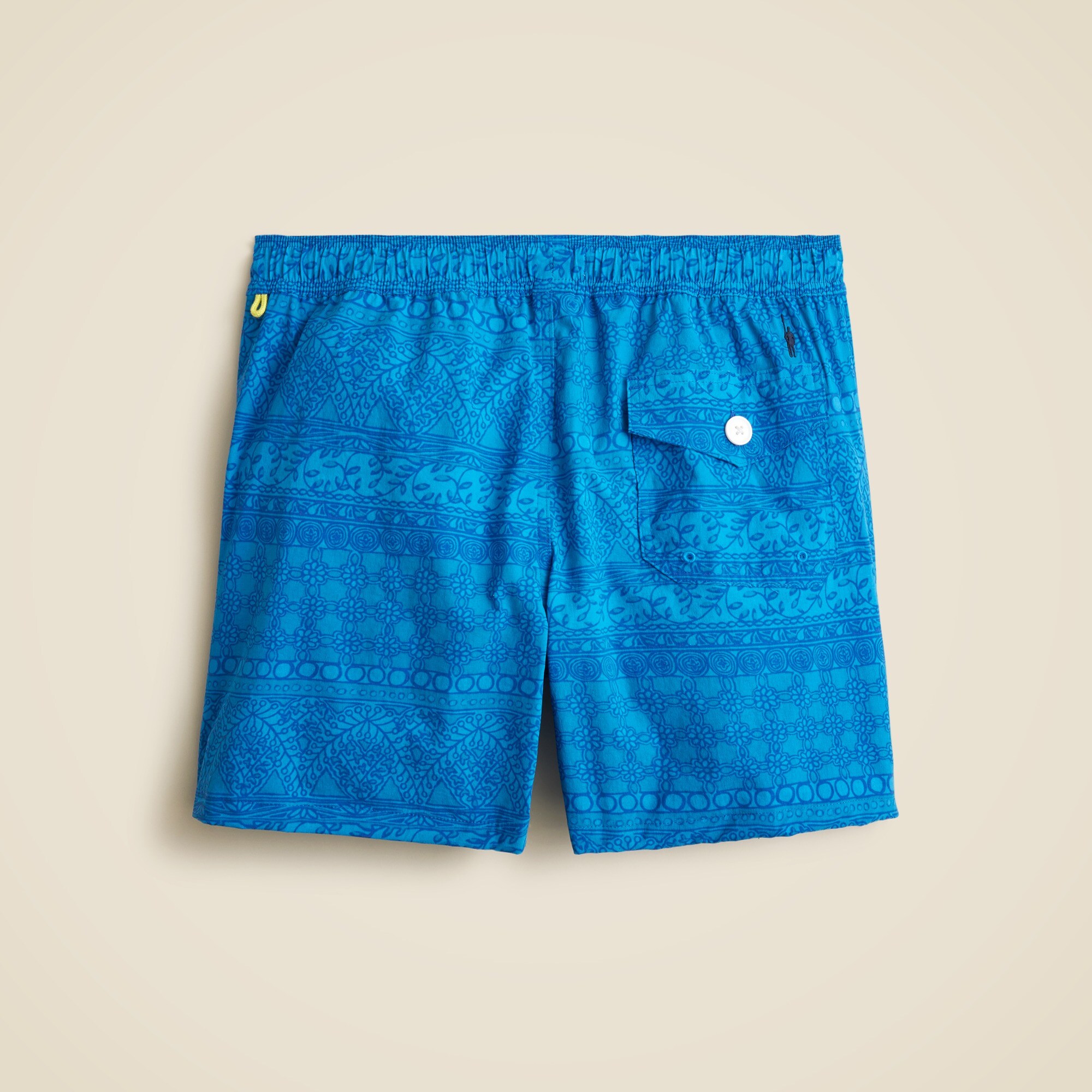 6'' stretch swim trunk in print with ECONYL® nylon