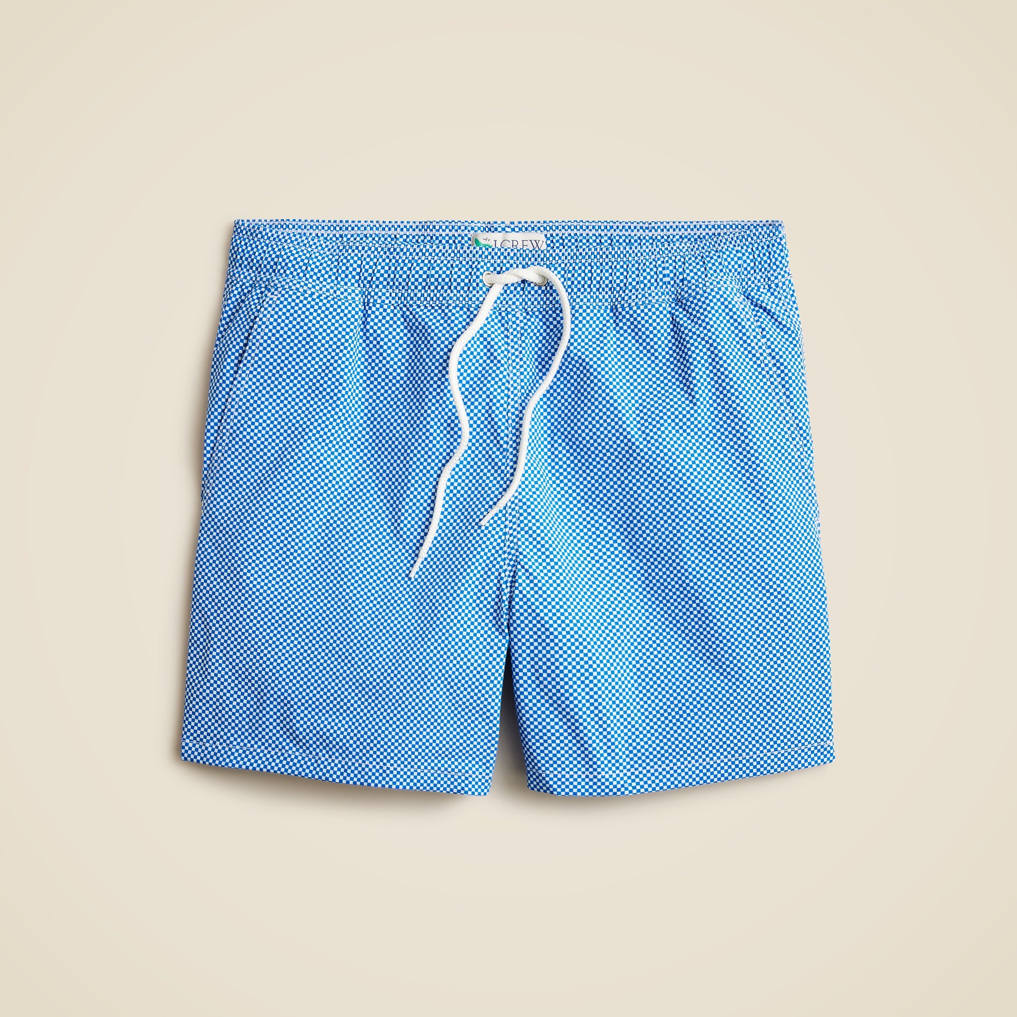 mens 6'' stretch swim trunk in print with ECONYL&reg; nylon