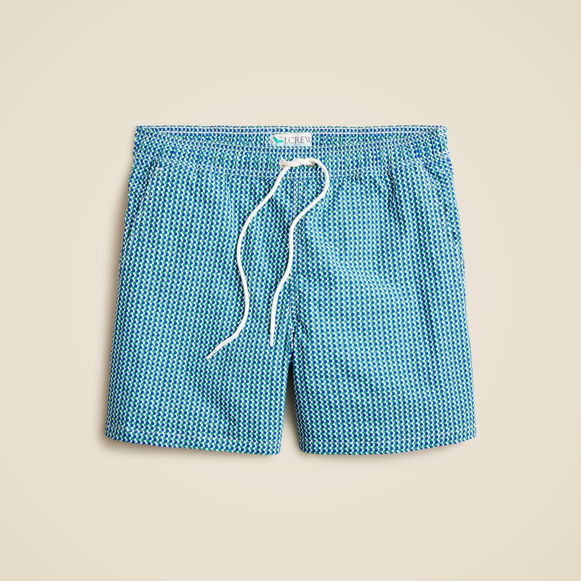 6'' stretch swim trunk in print with ECONYL® nylon