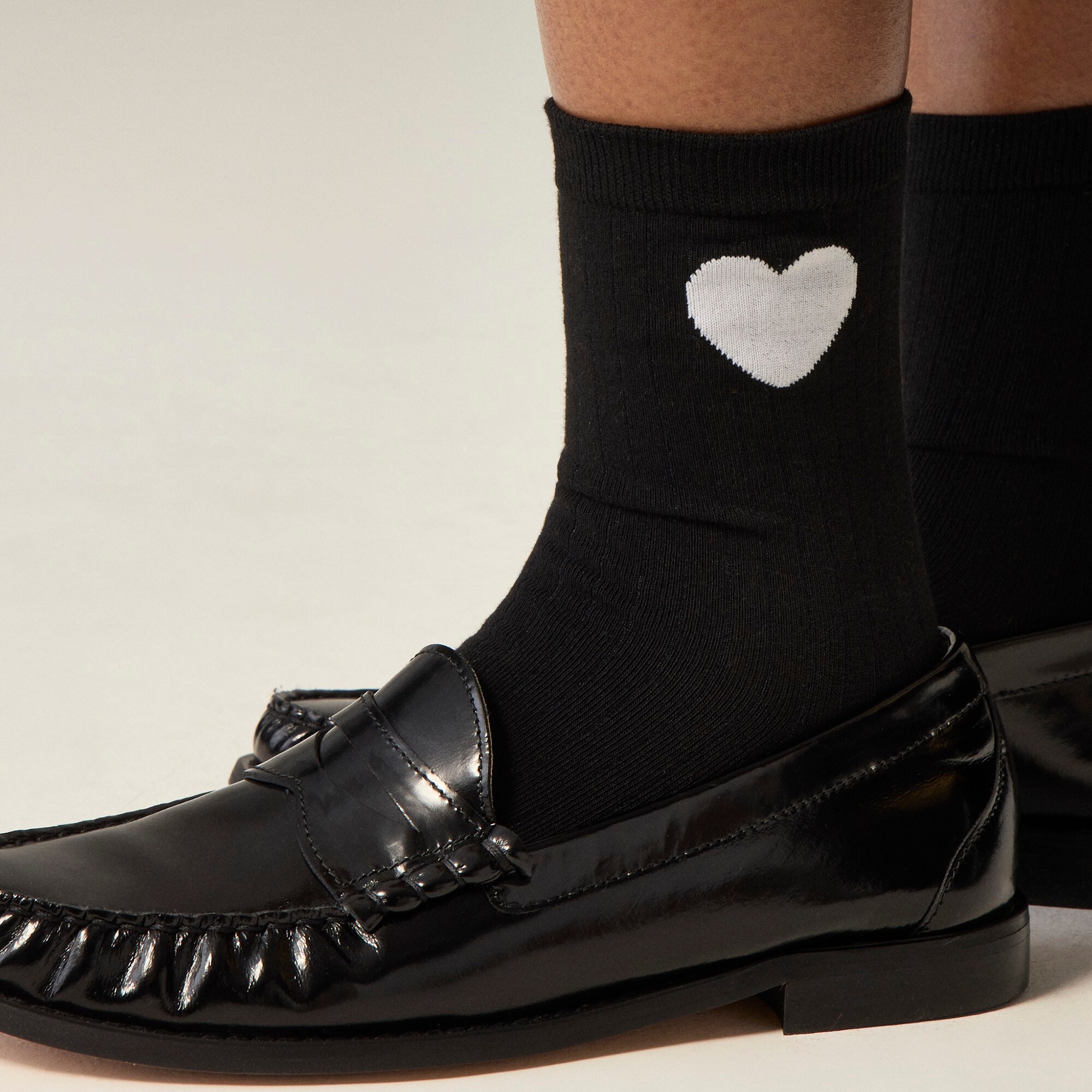 womens Heart bootie socks three-pack