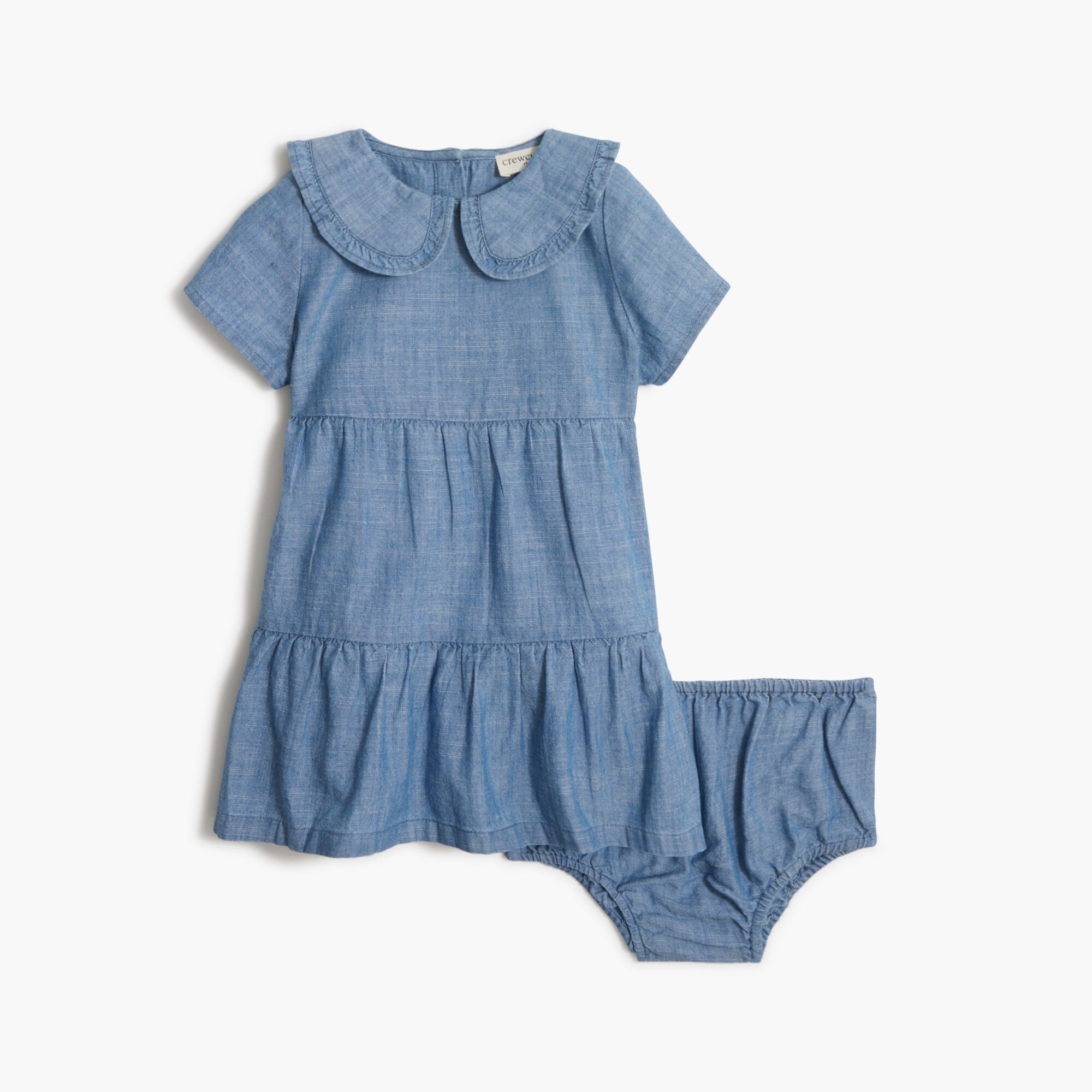 baby &amp; toddler girls' chambray collared shirt-dress for toddler
