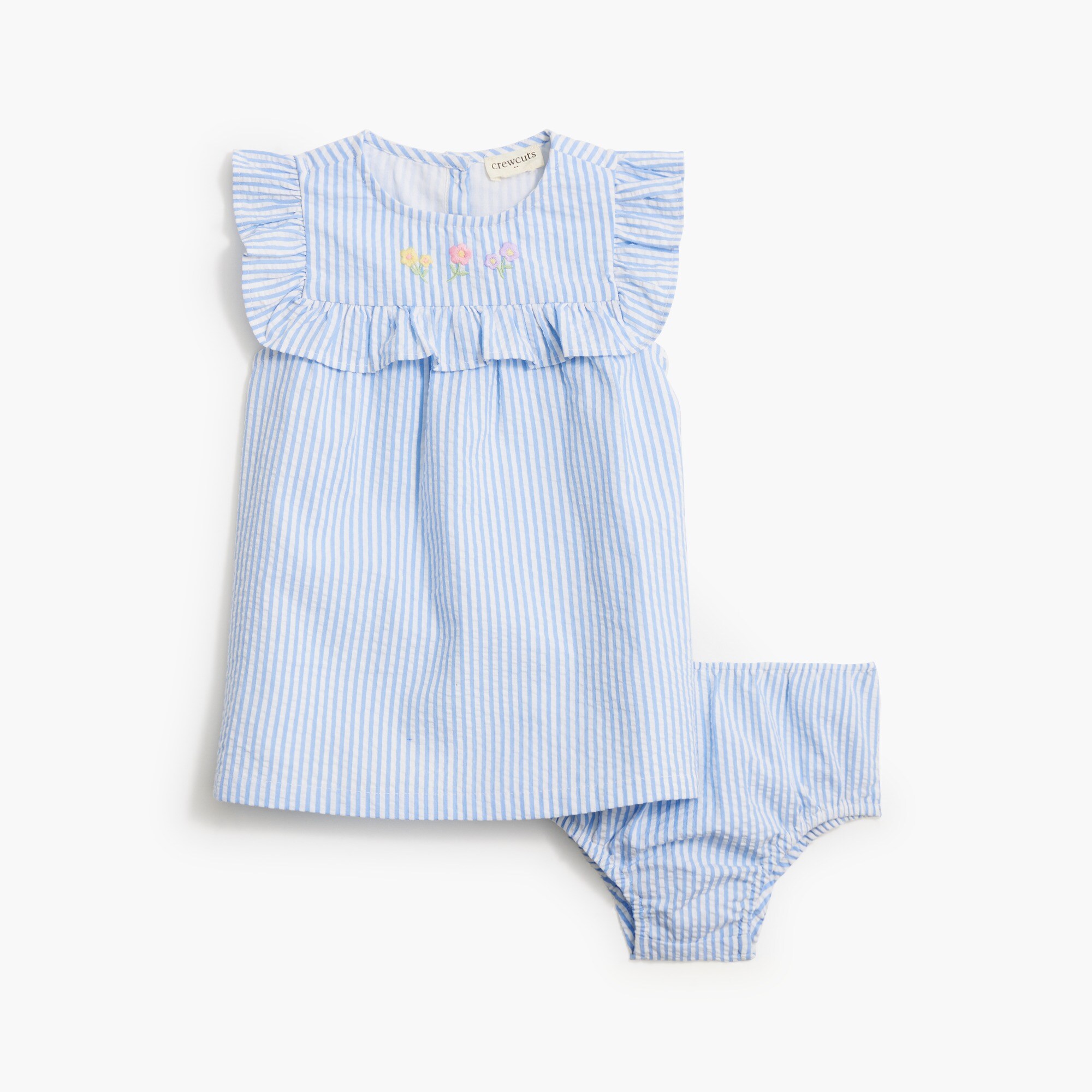 baby & toddler girls Baby &amp; toddler girls' embroidered seersucker dress