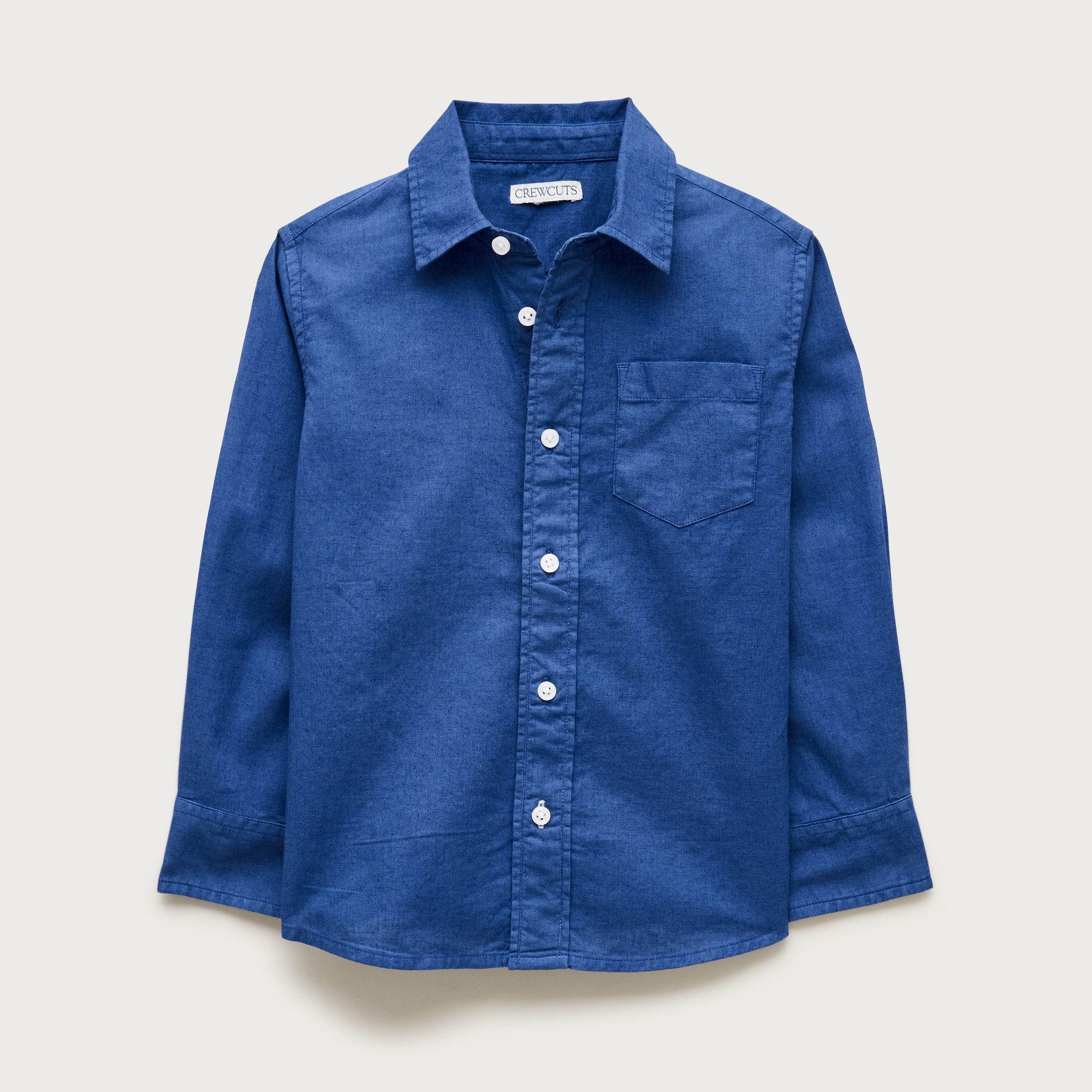 Kids' button-down linen-blend shirt