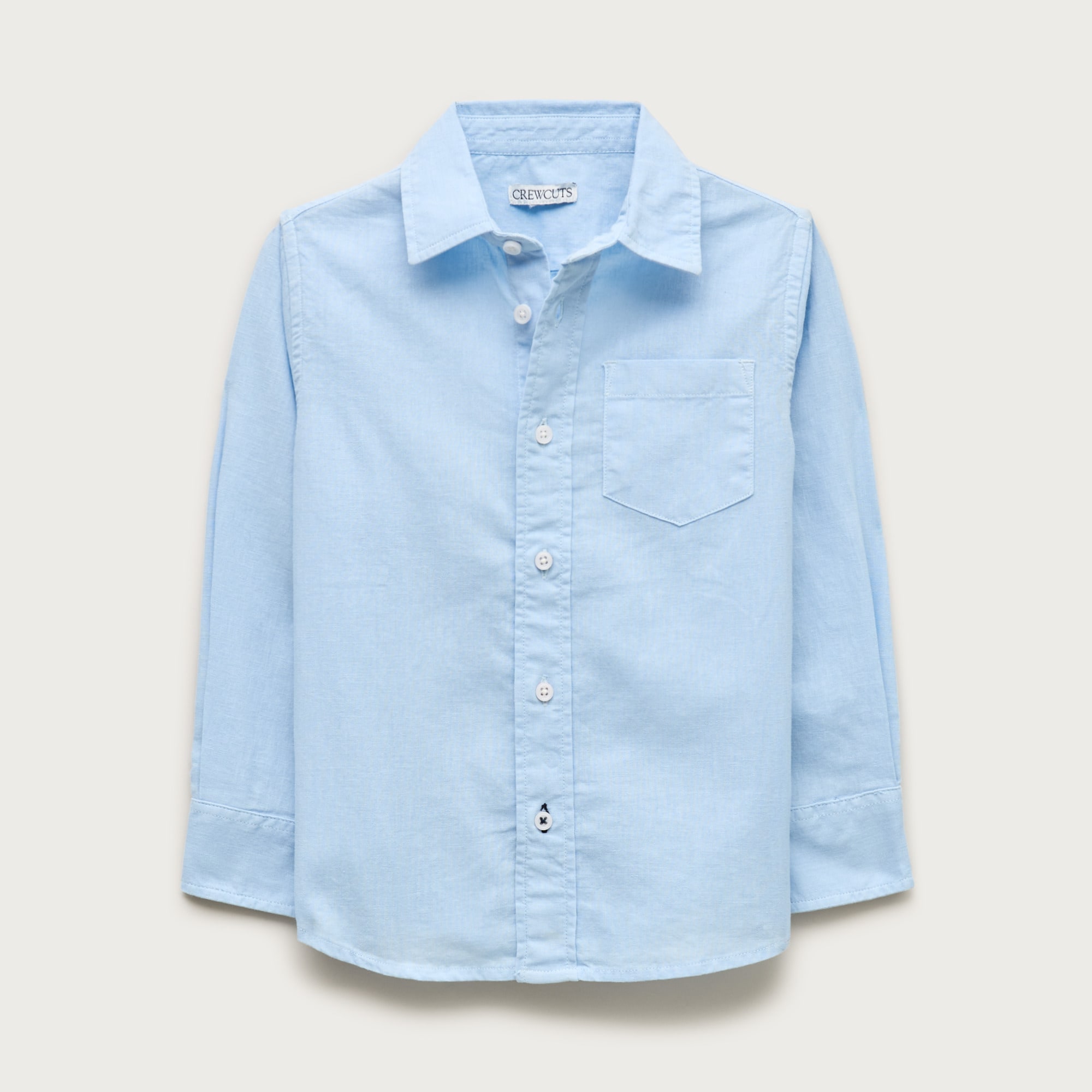 boys Kids' button-down linen-blend shirt