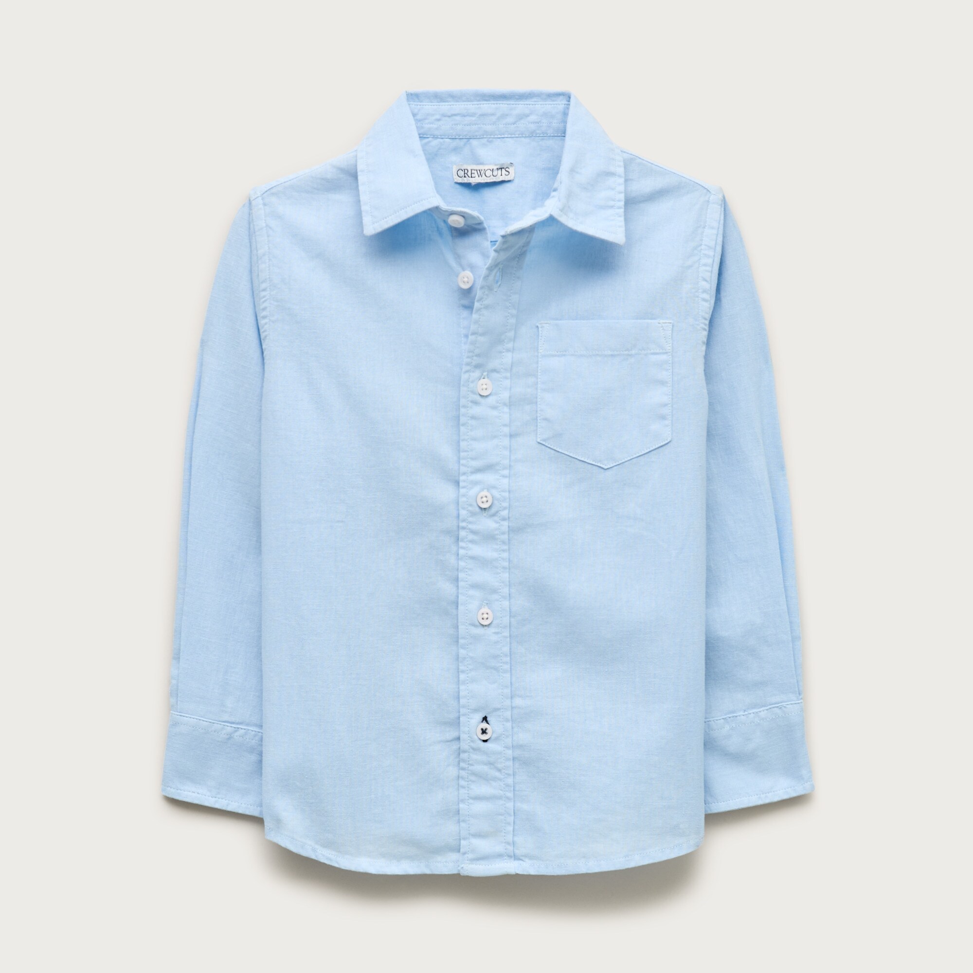 Kids' button-down linen-blend shirt