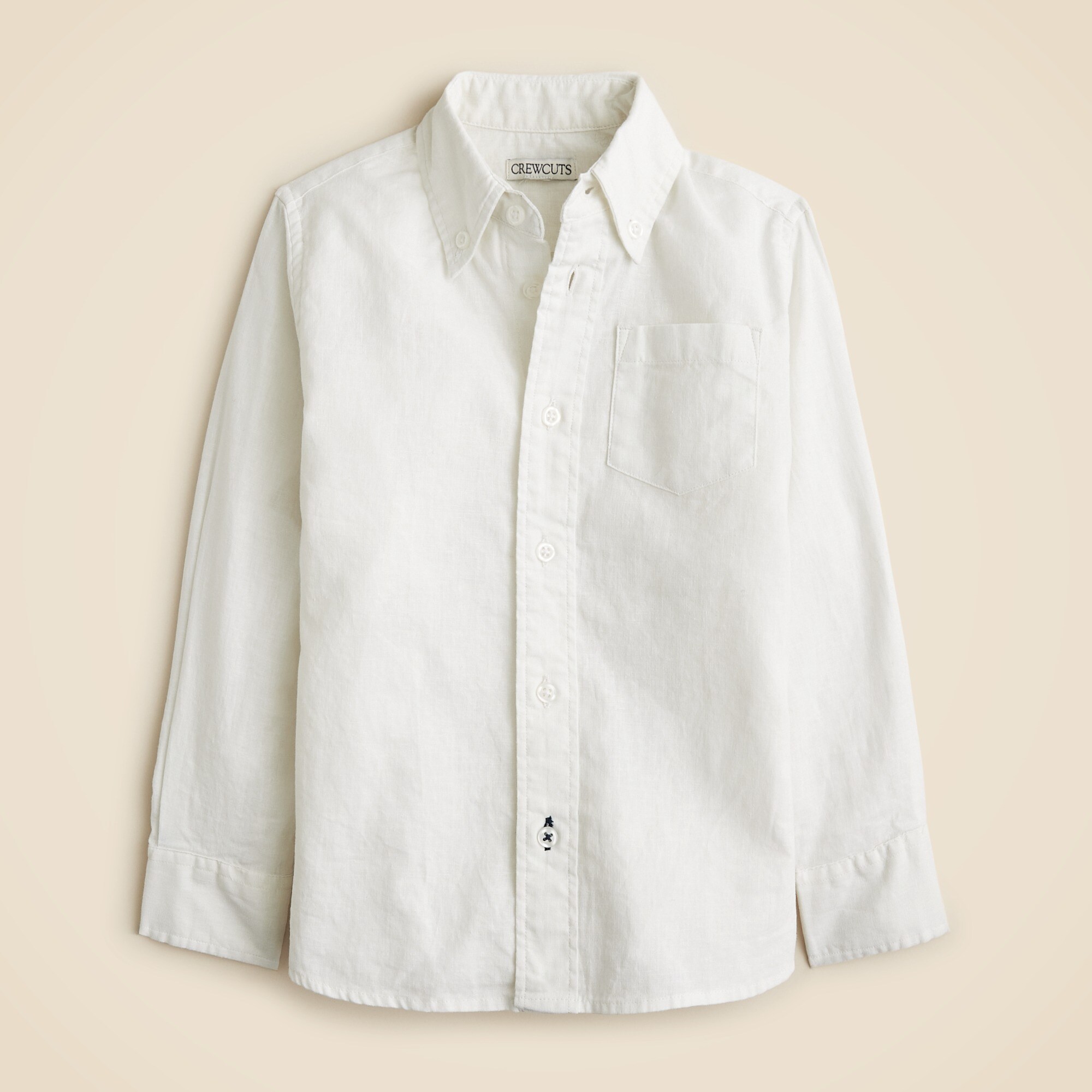boys Kids' button-down linen-blend shirt