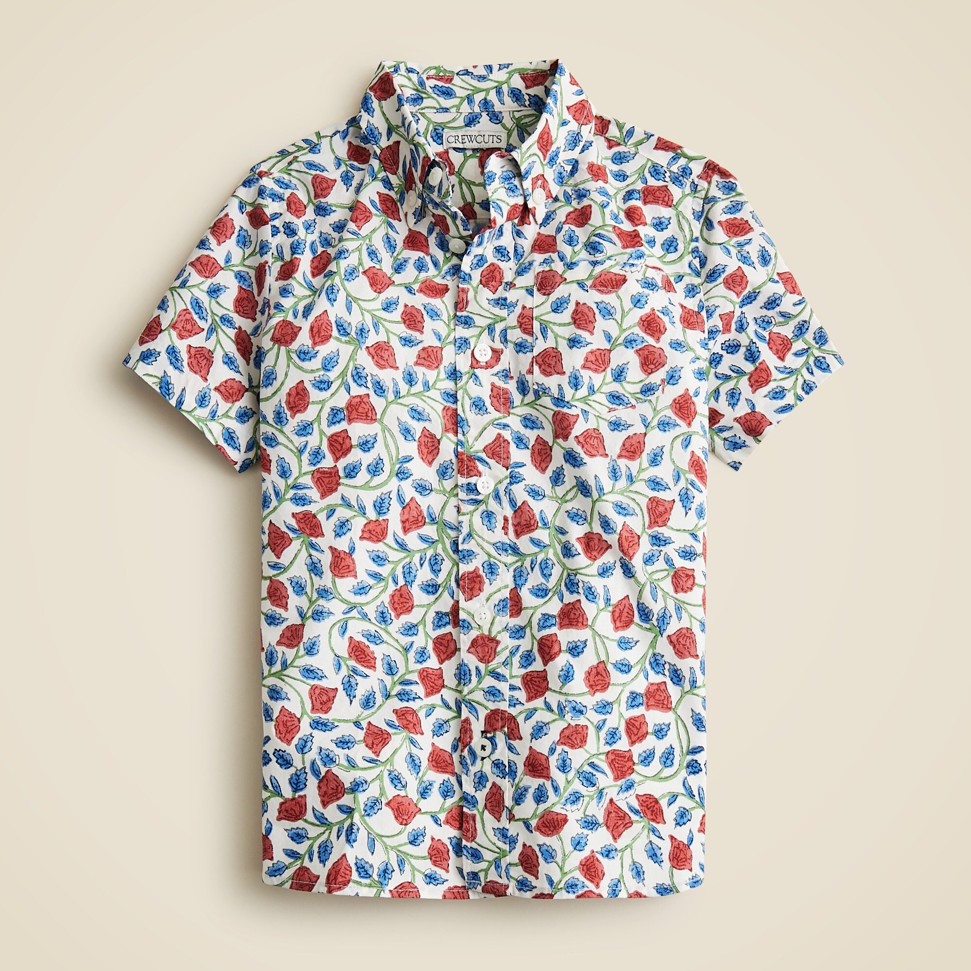 boys Kids' short-sleeve stretch poplin button-down