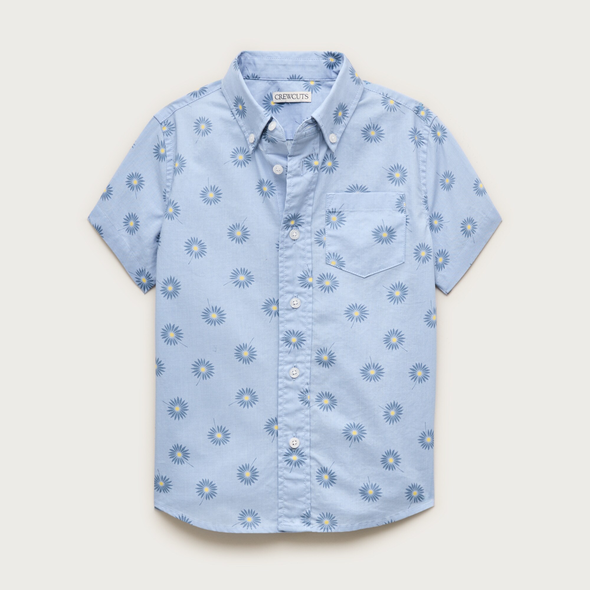 Kids' short-sleeve stretch poplin button-down