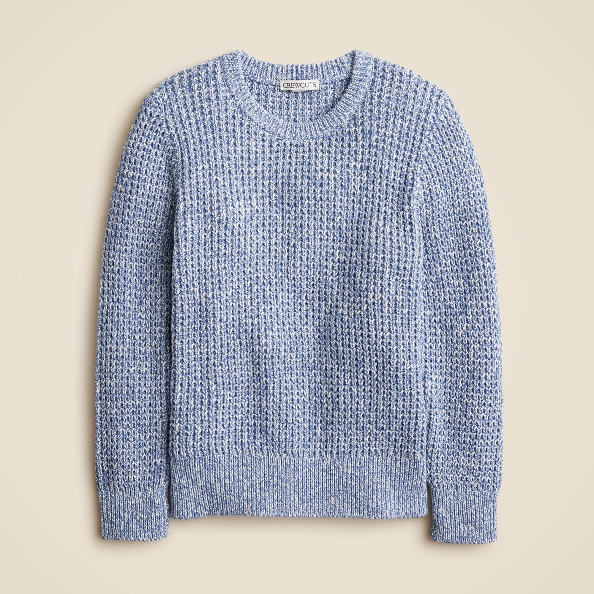Kids' waffle-stitch crewneck sweater