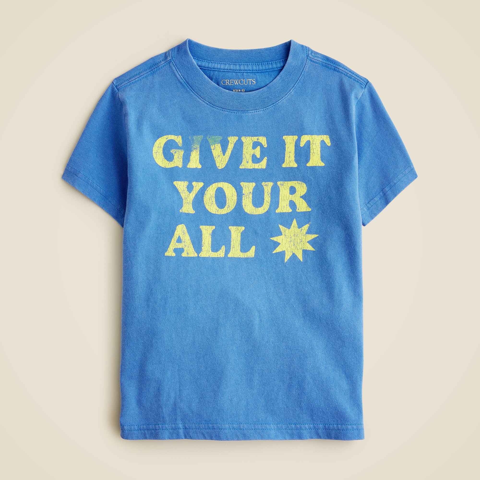 Kids' short-sleeve "Give it your all" graphic T-shirt