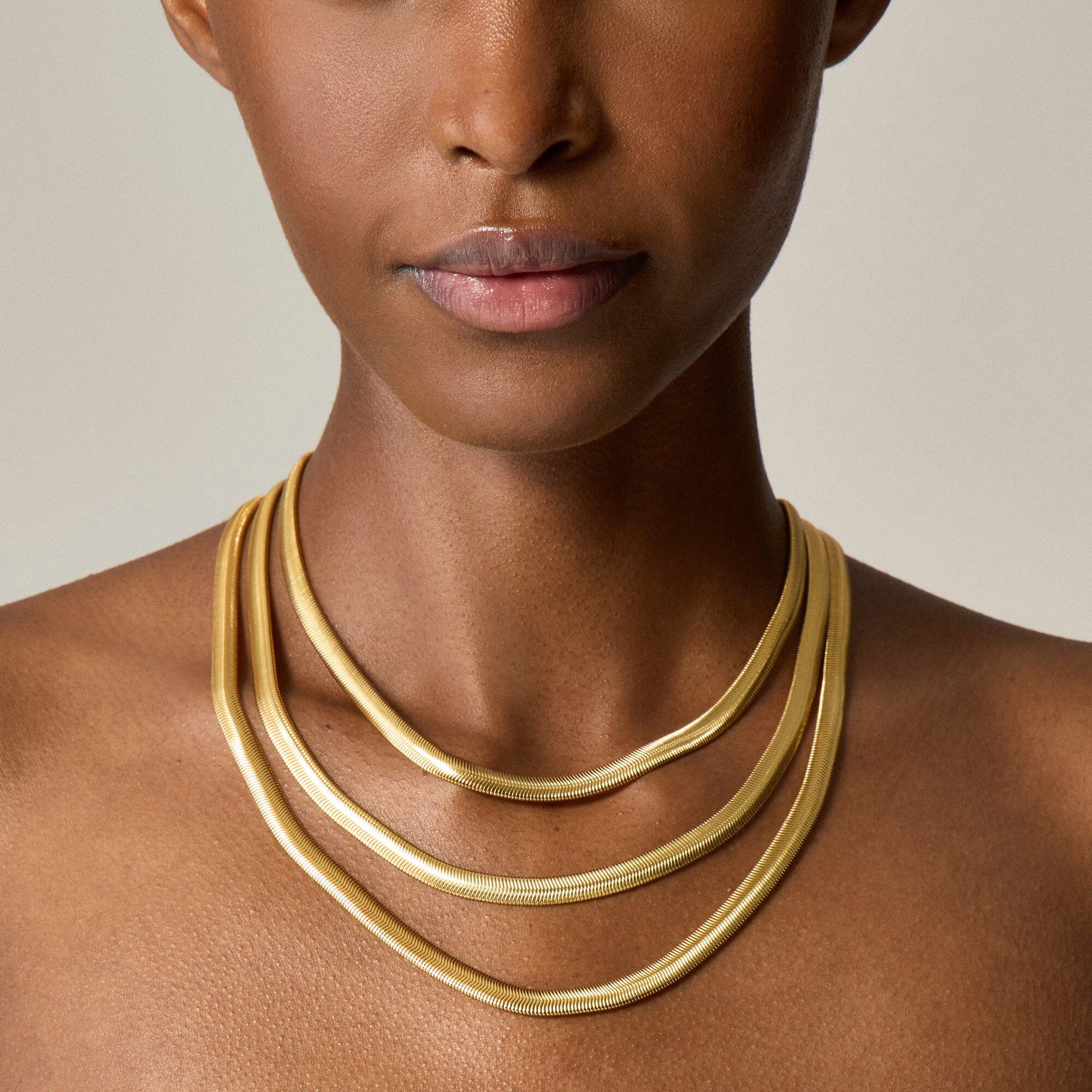 womens Layered snake chain necklace