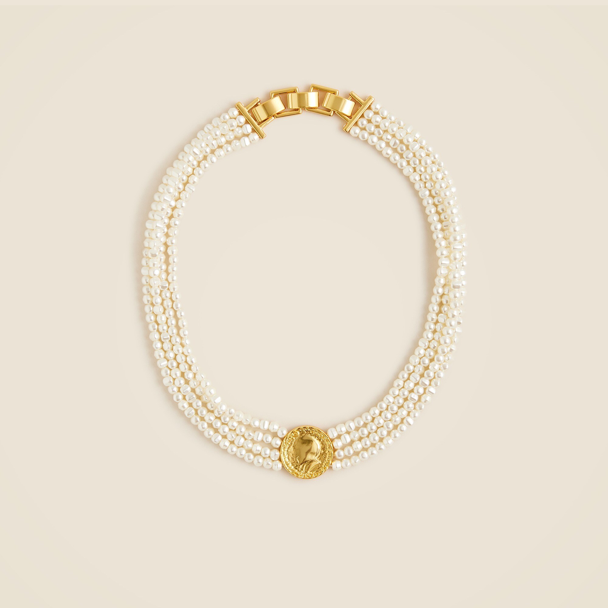 Pearl coin necklace
