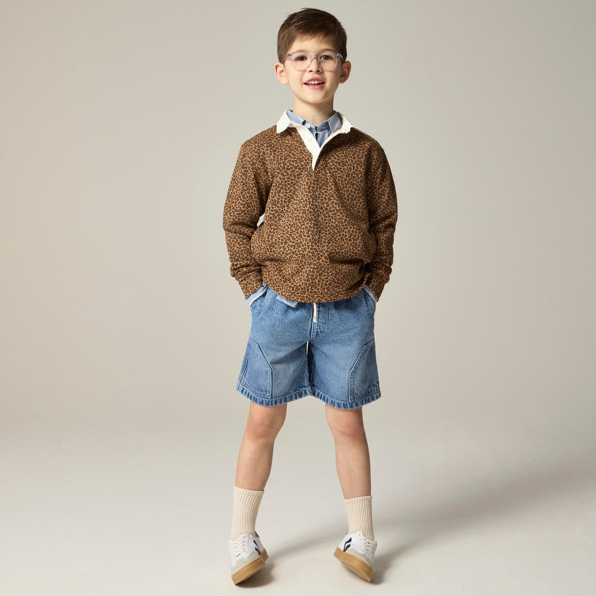 boys Kids' long-sleeve rugby pullover